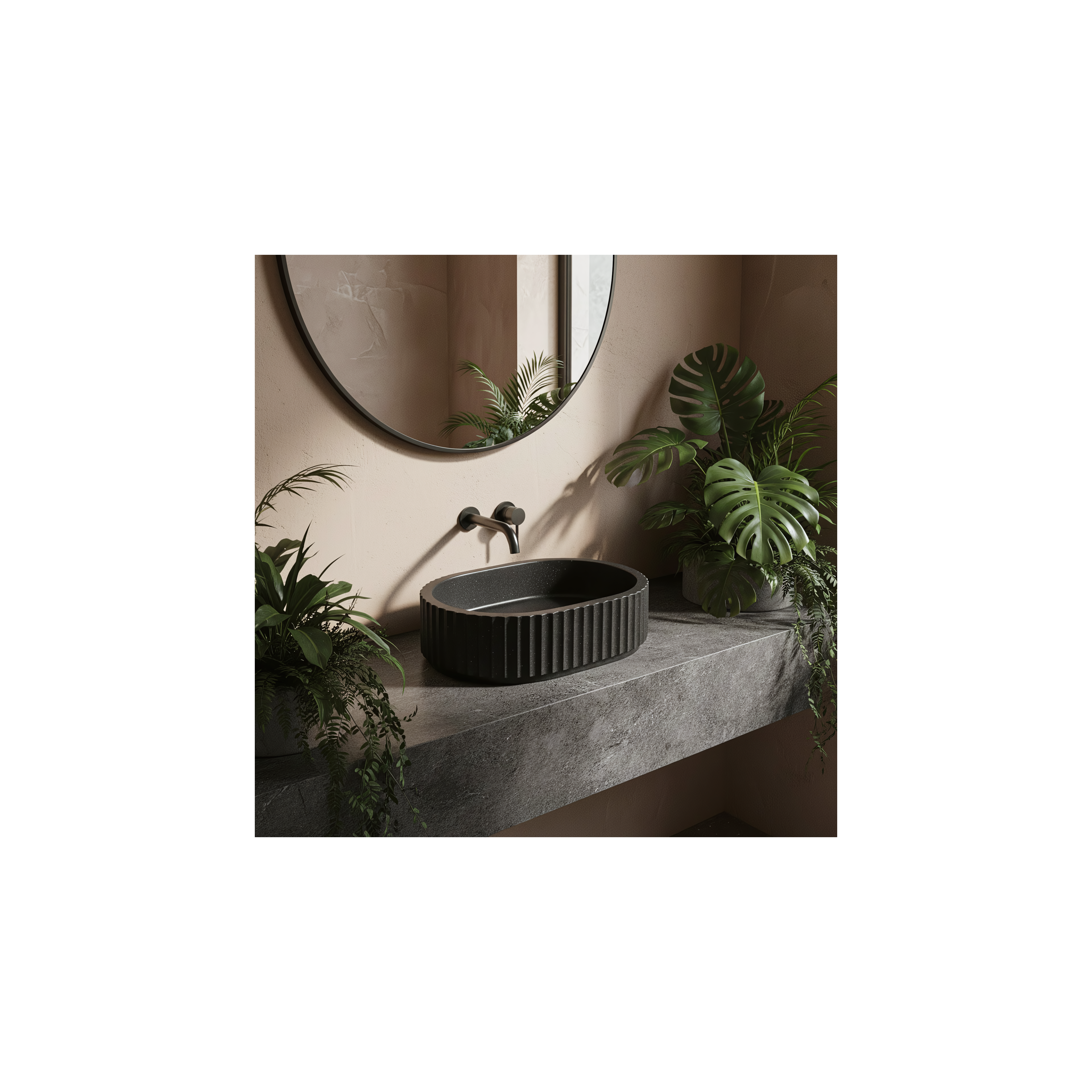 Countertop Basin Rea Margaret Black