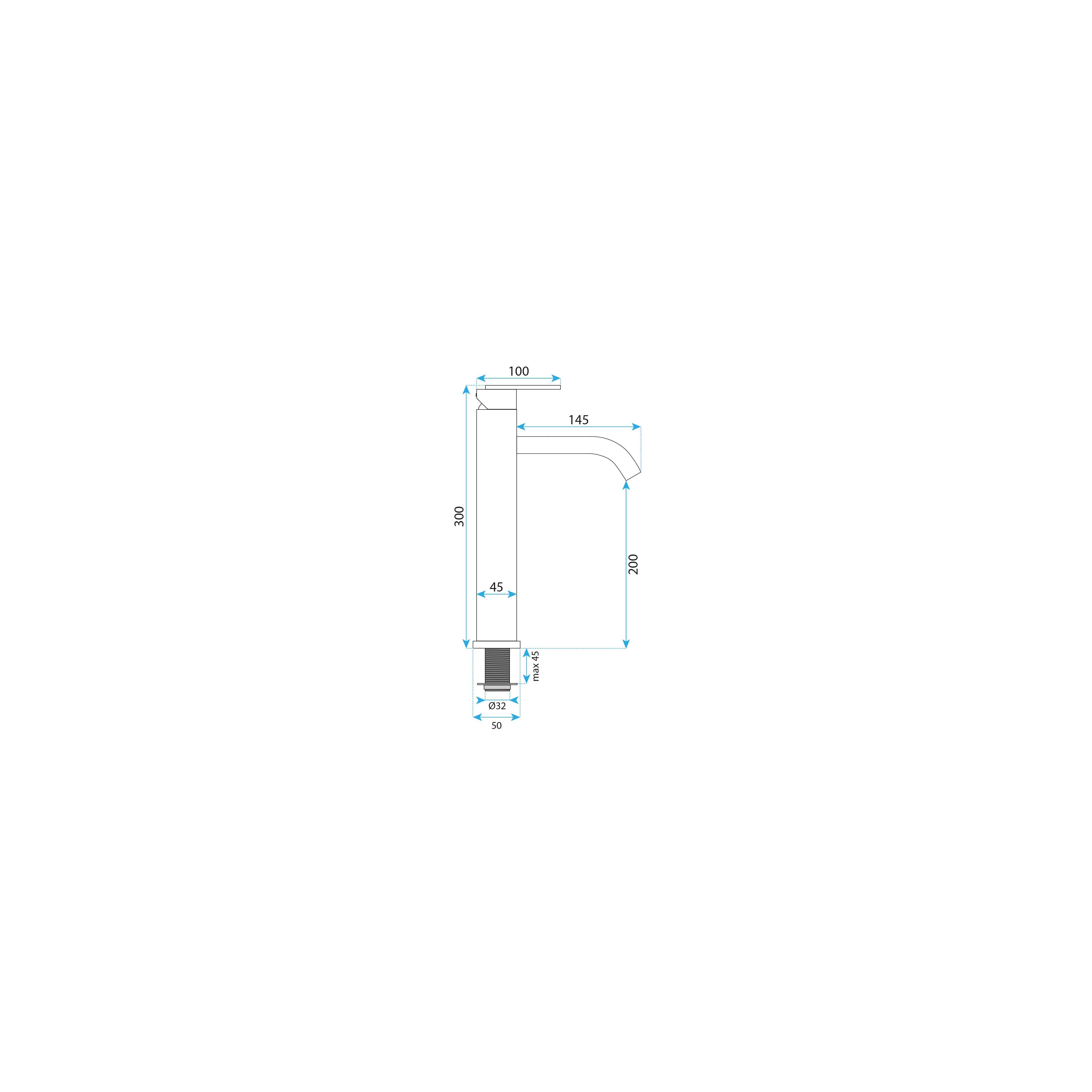 Robinet de salle de bain Rea Ontario Brush Nickel