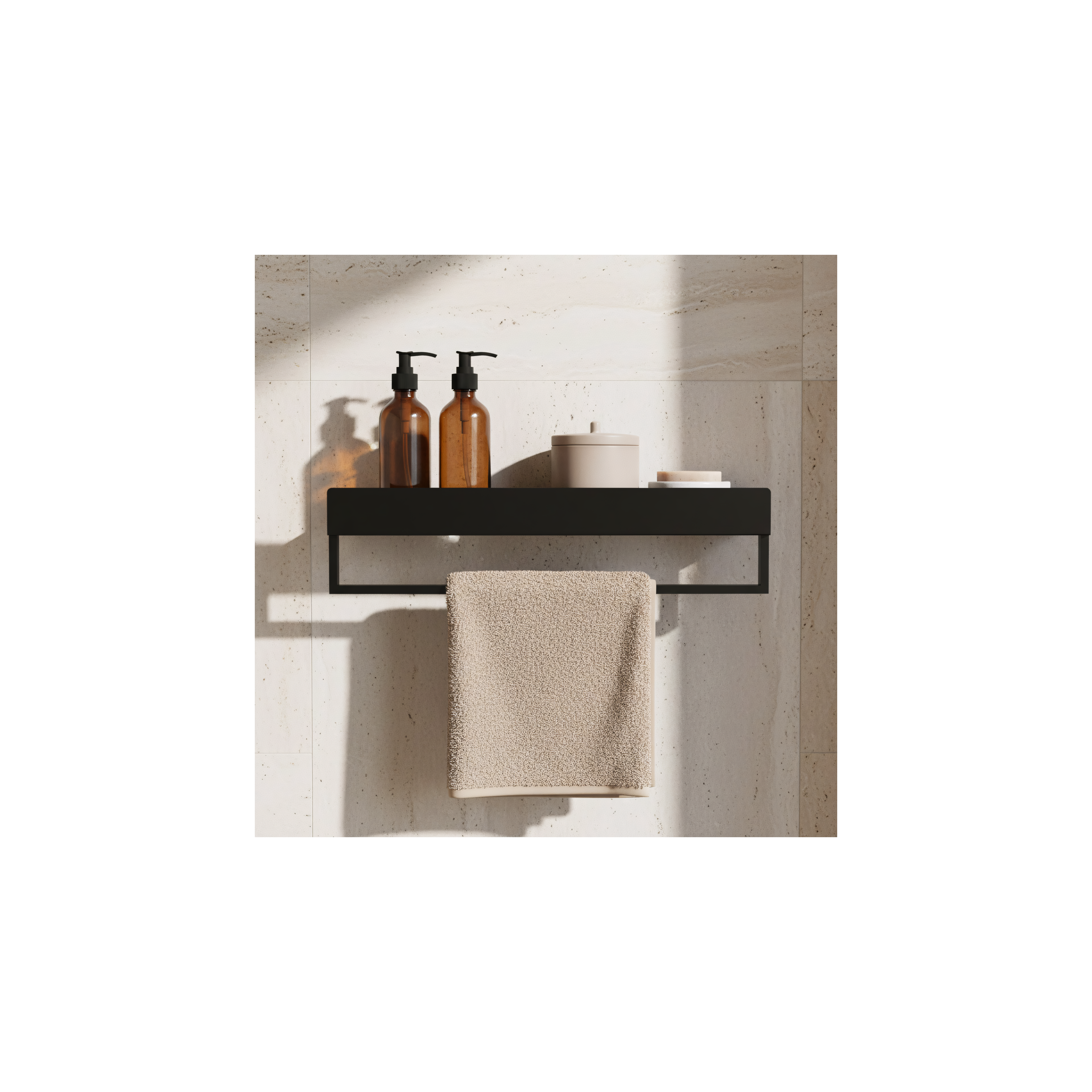 Estante de baño SF01 60cm black matt