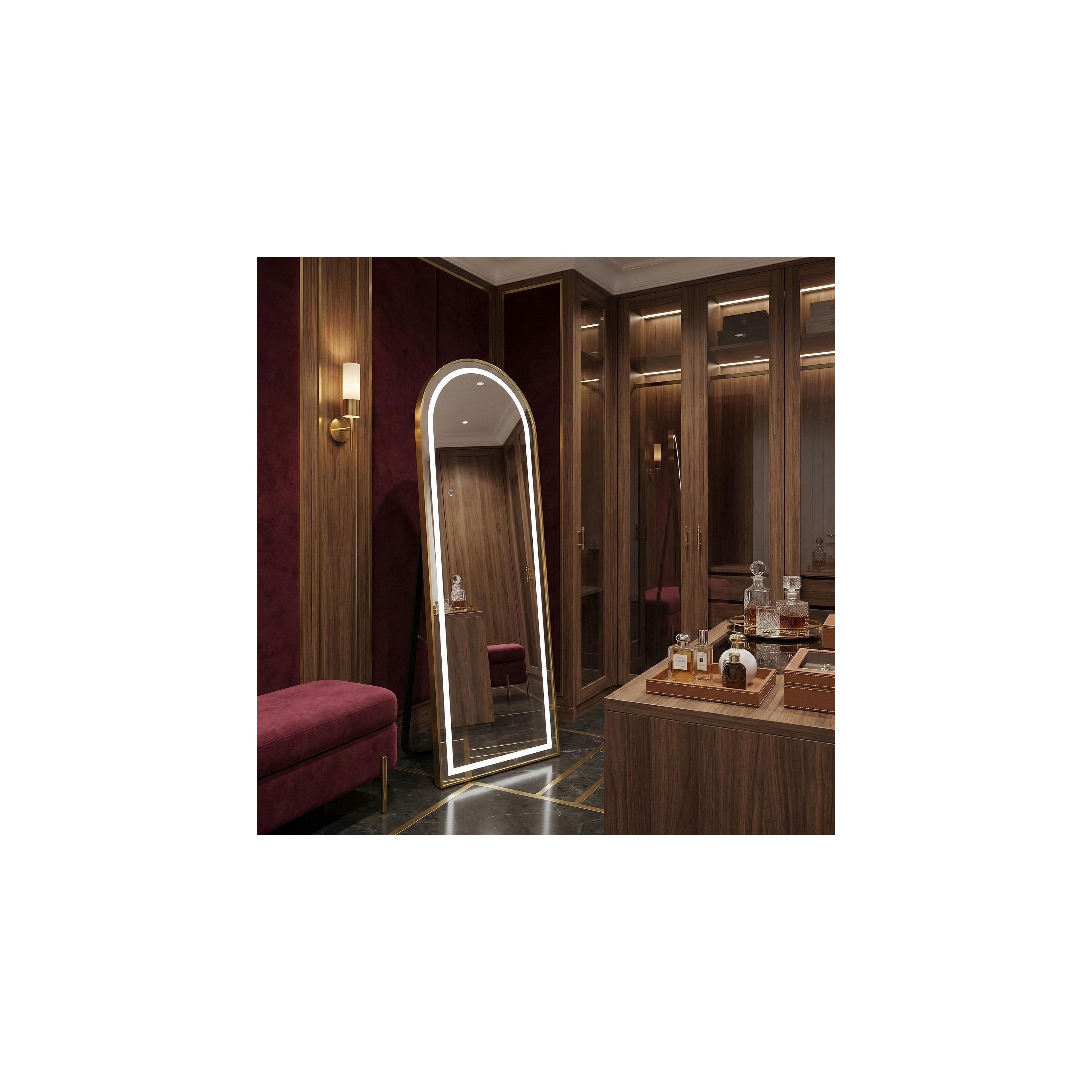 Miroir LED Orbit 60x170cm Brush Gold