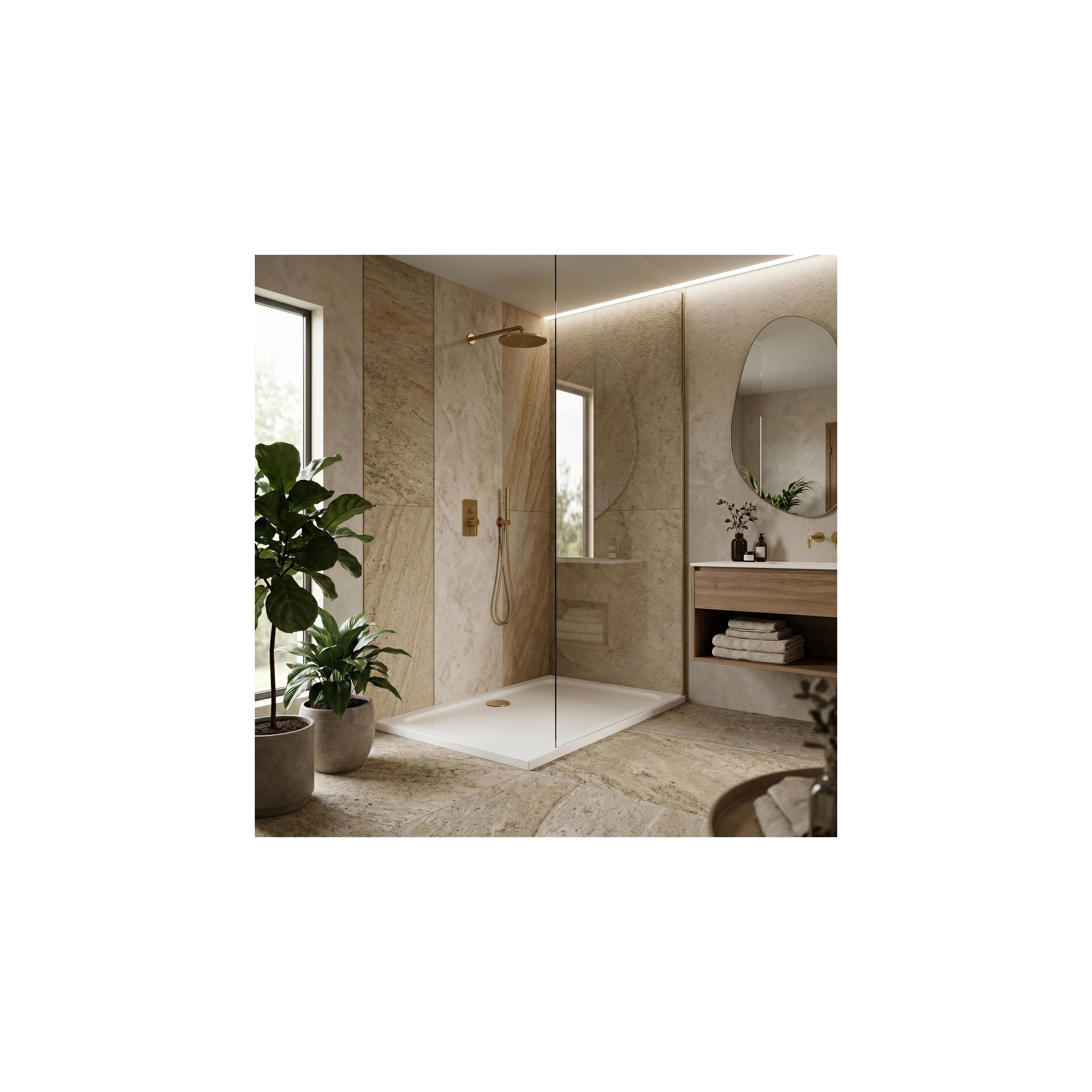 shower tray Rea Belmond White 90x120 Brush Gold