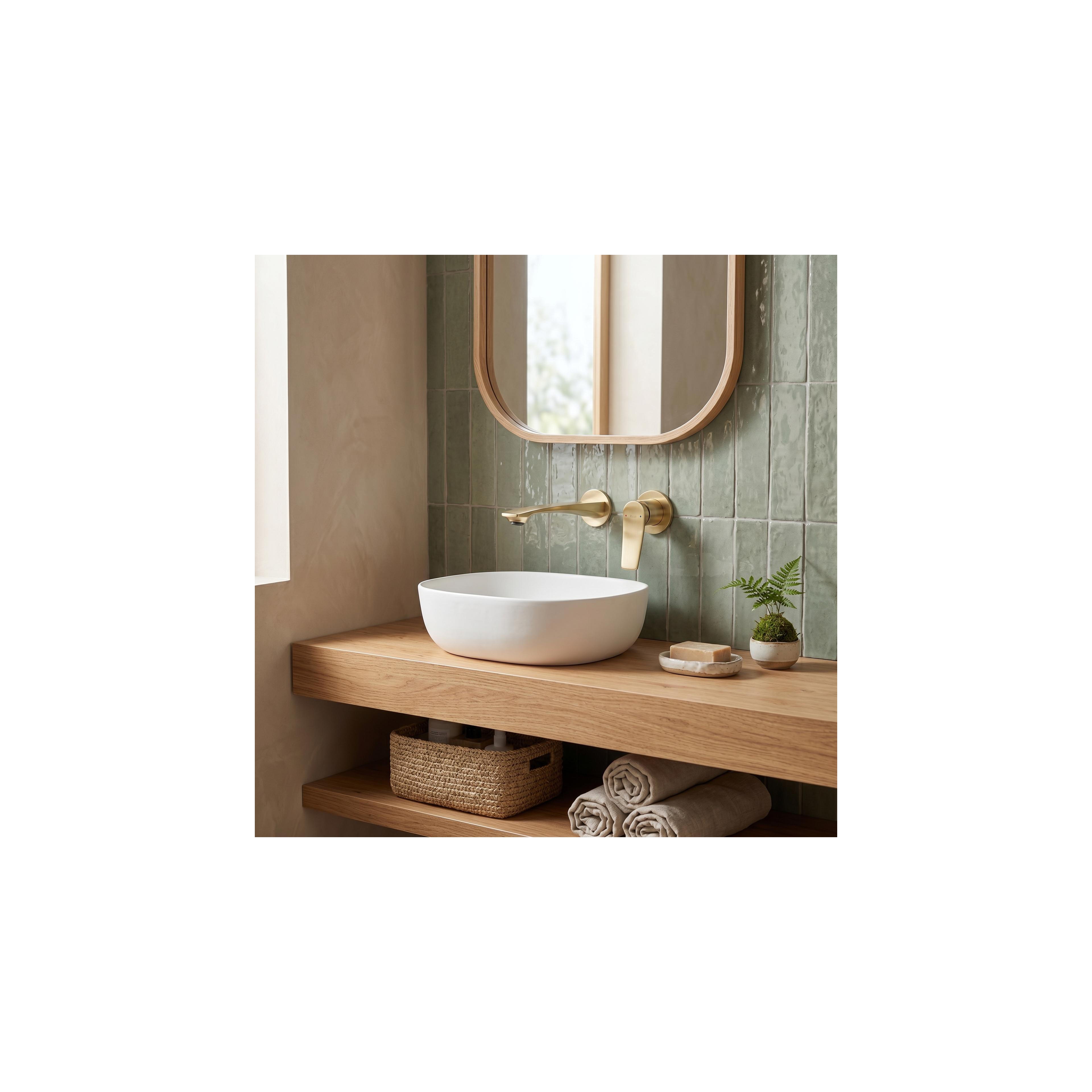Mitigeur de lavabo encastrable REA VISION Brush Gold + BOX