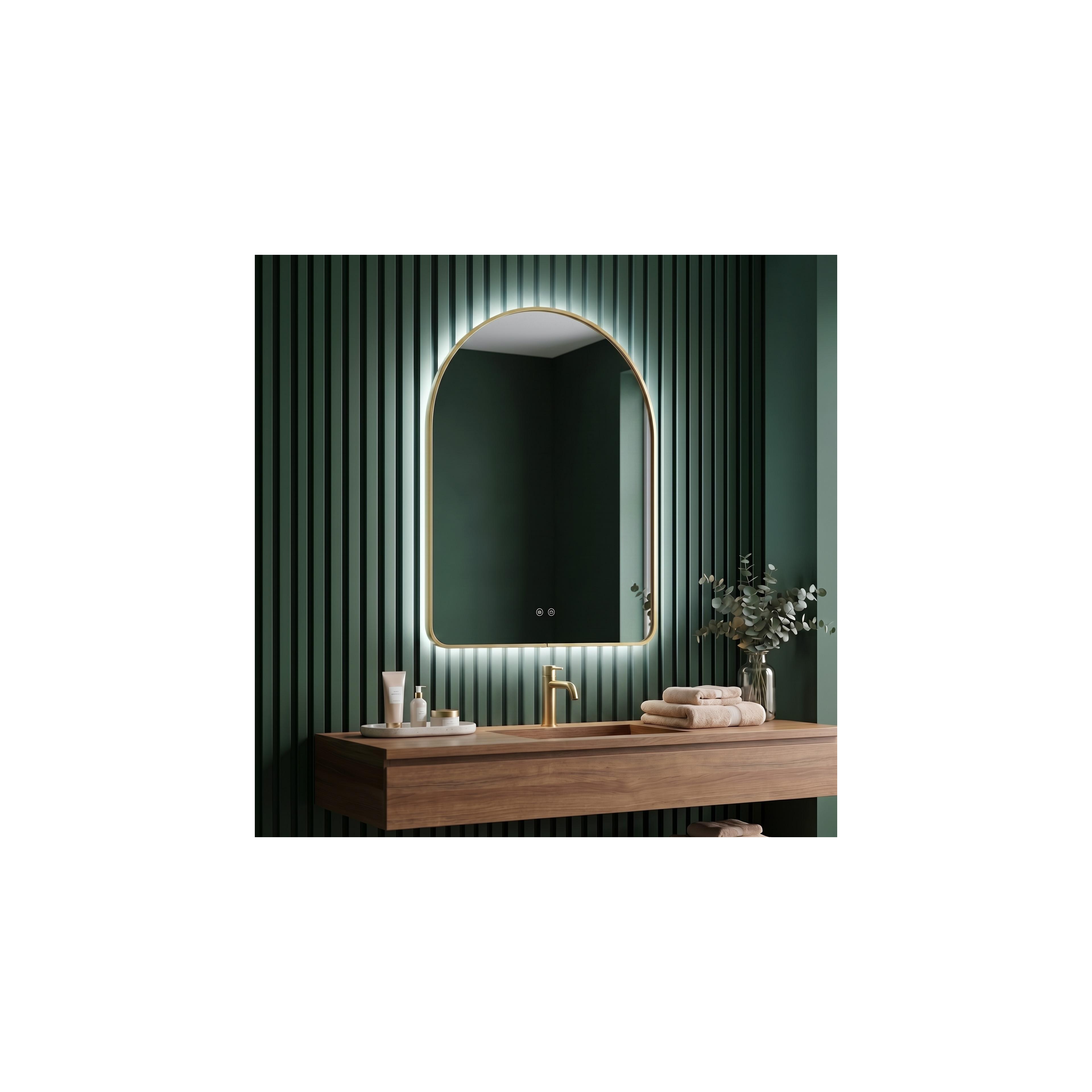 Mirror LED 80x60cm CAMLOT Brush Gold