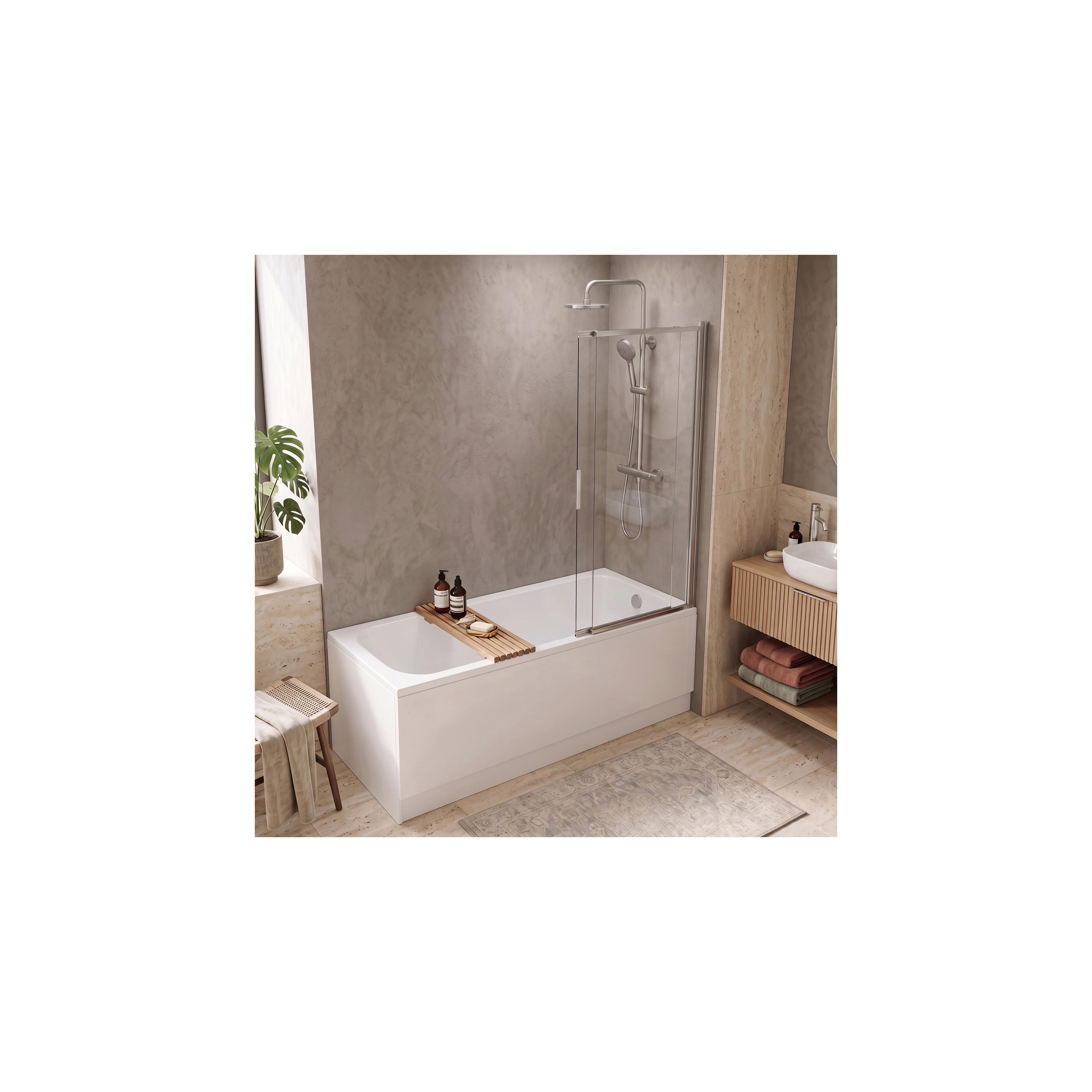 Badekarsskærm skydedør Rea Dario Chrome  100