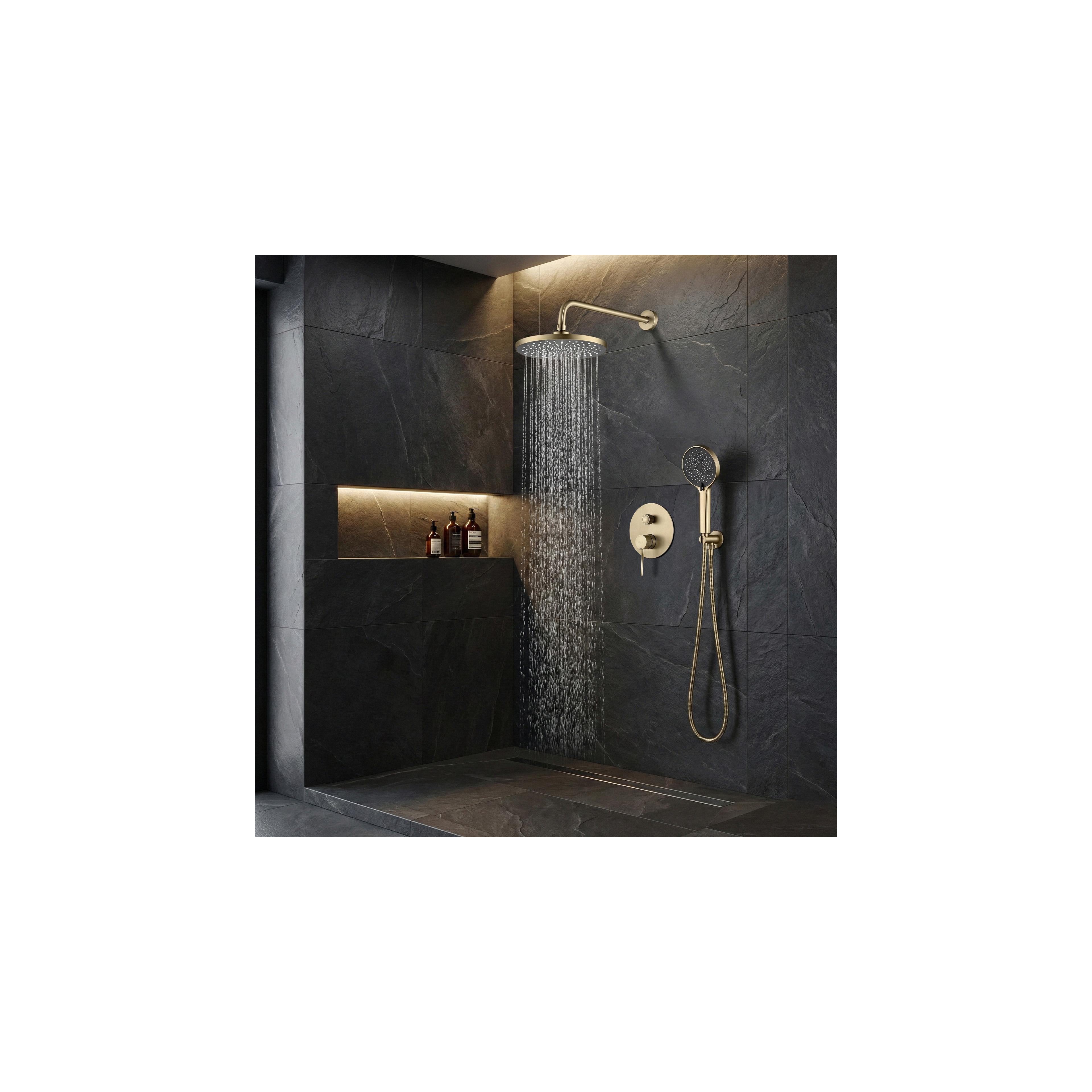 Set de dus incastrat Rea Lungo Stripe Gold Brush + BOX