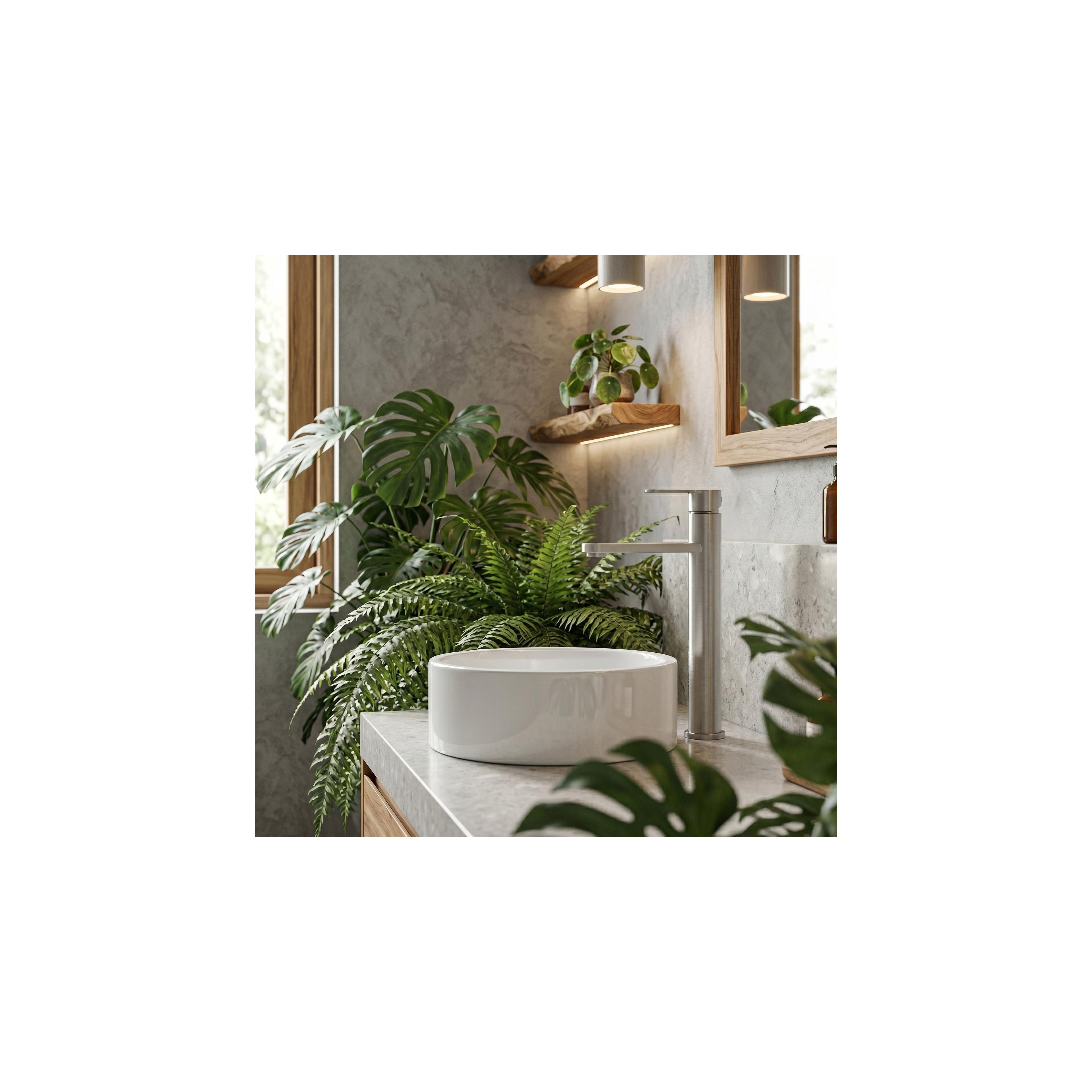 Robinet de salle de bain Rea Arcos Brush Nickel