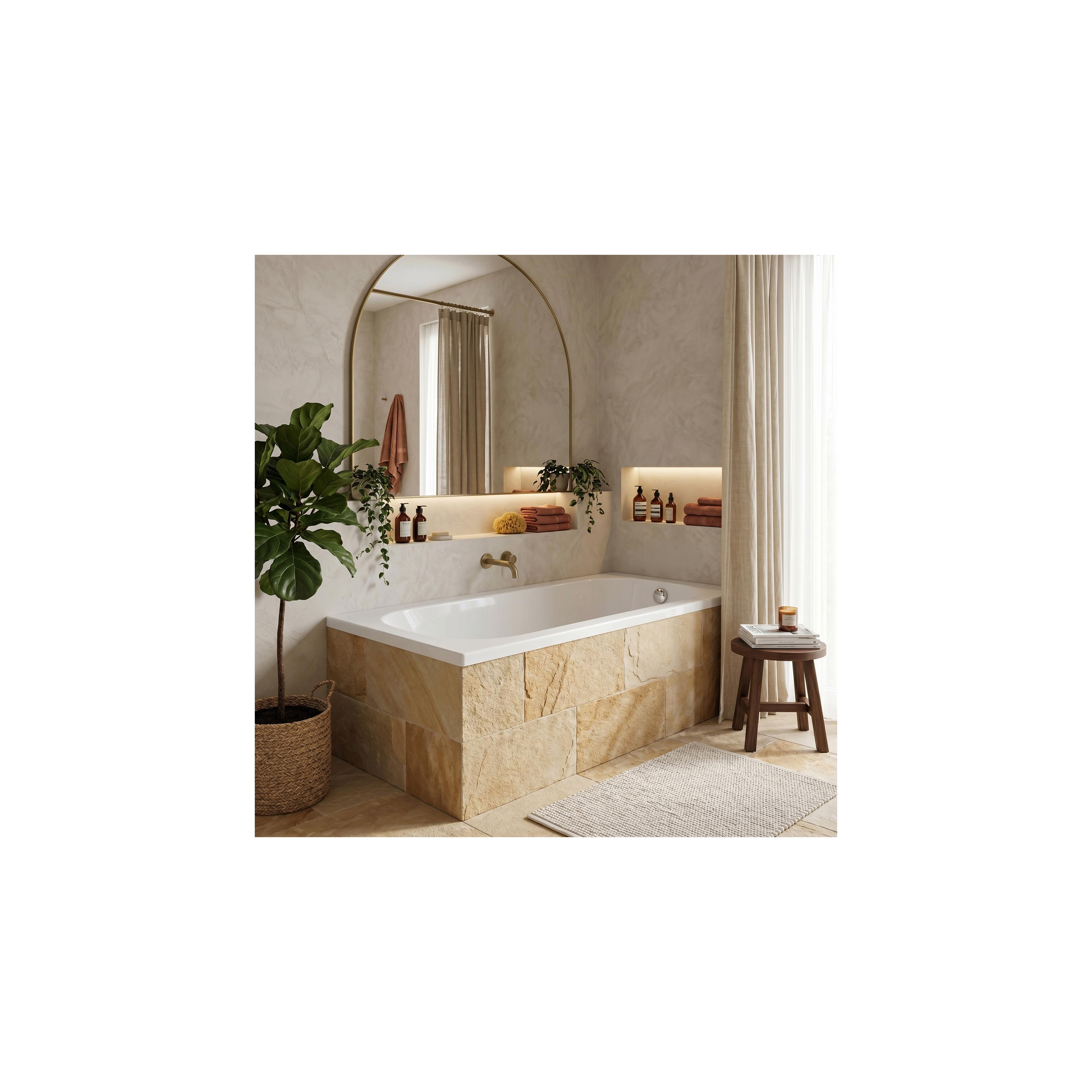 Built-in acrylic bathtub Rea Gloria 150