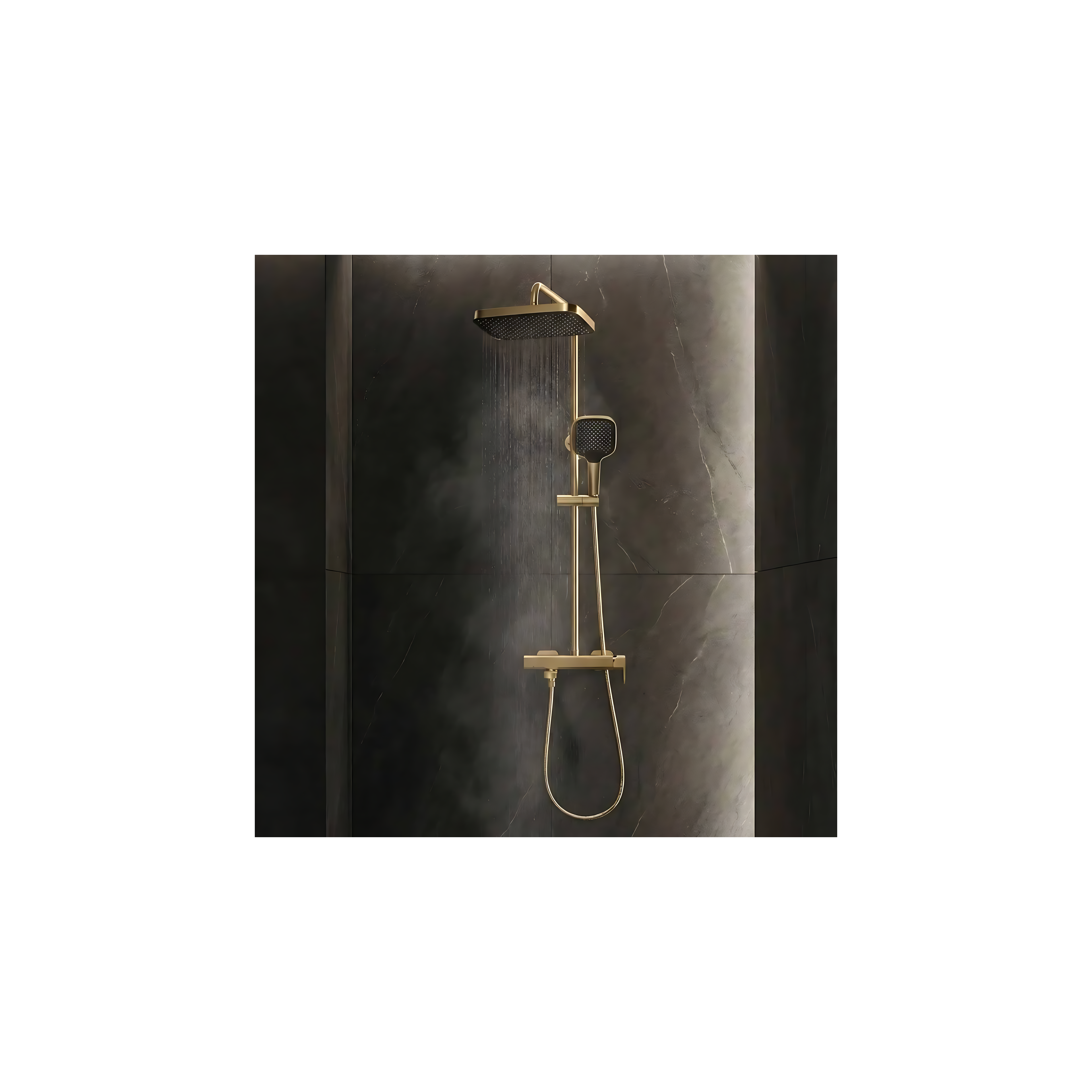 Kit de douche Rea Arlo Brush Gold