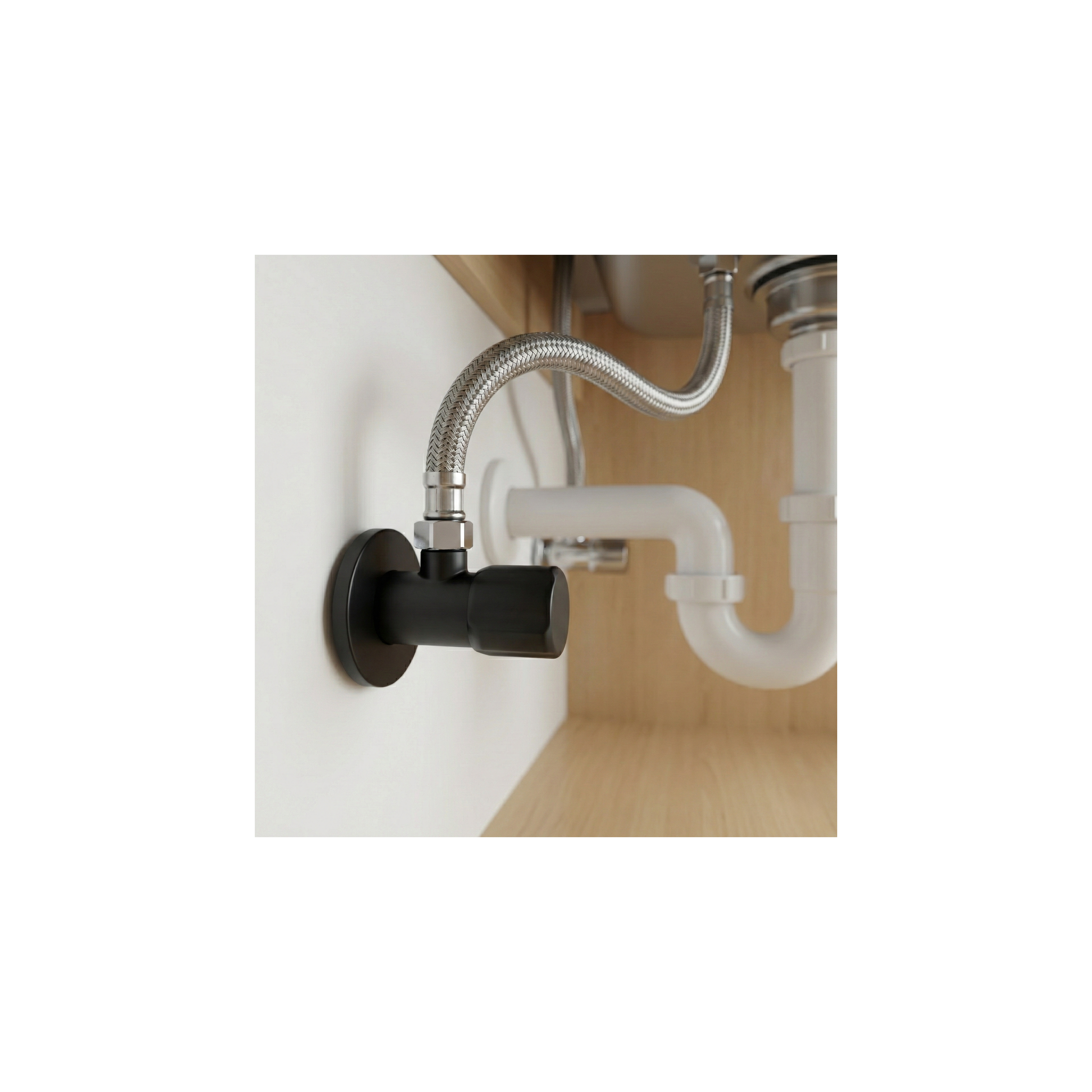 Robinet d’angle 02  1/2" x 3/8" Black
