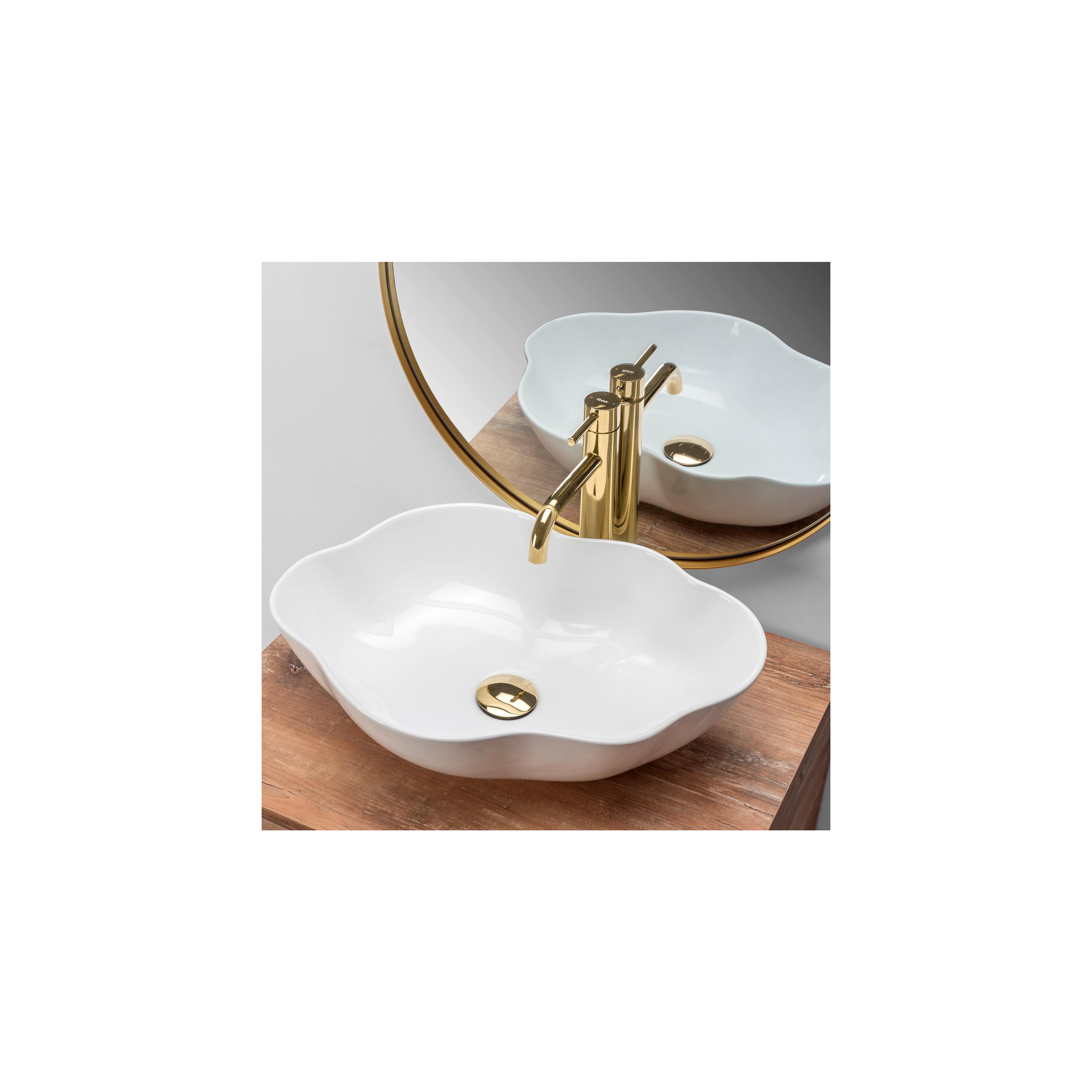 Lavoar pentru blat Rea Pearl White