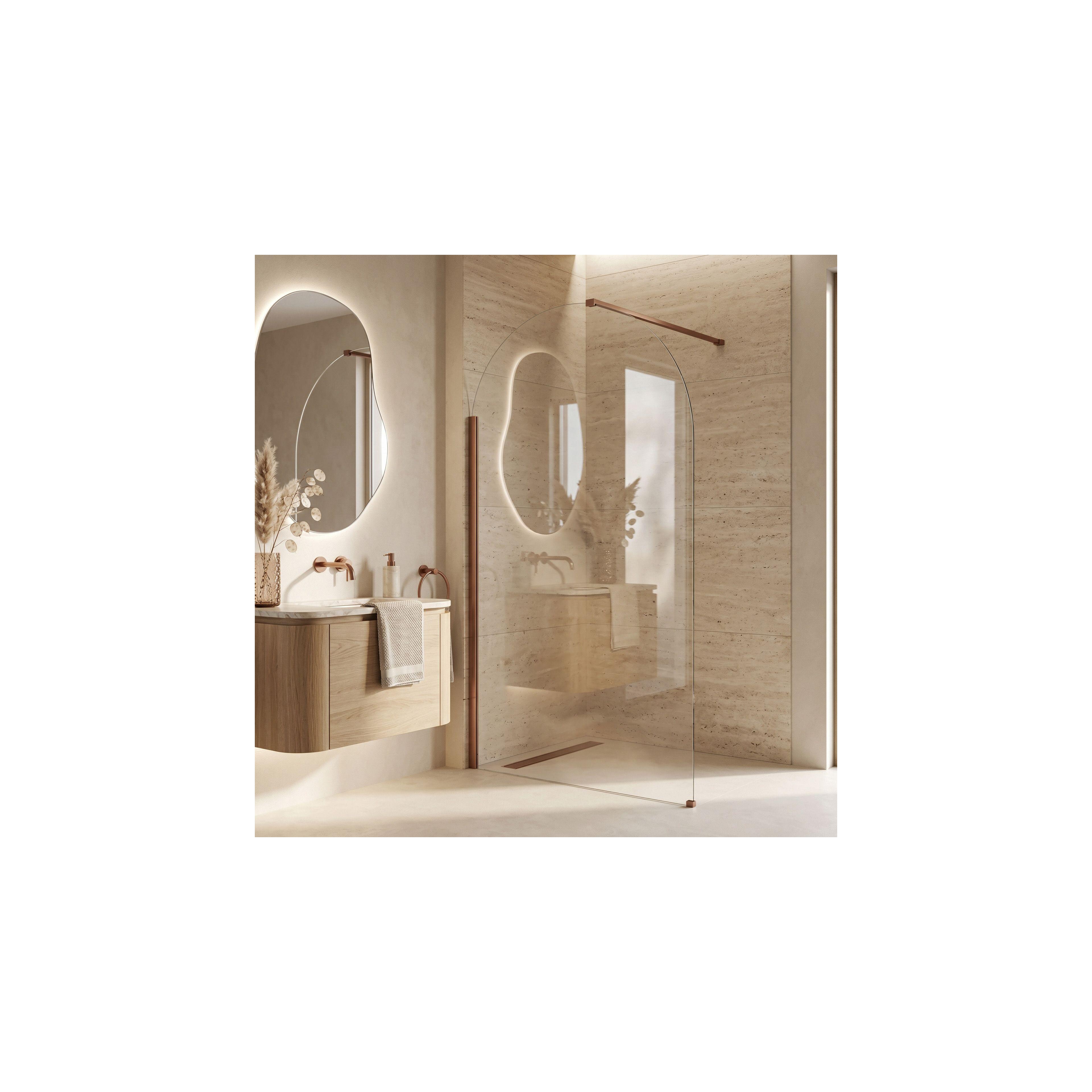 Ścianka prysznicowa Walk-In Rea Heaven Brush Copper 110