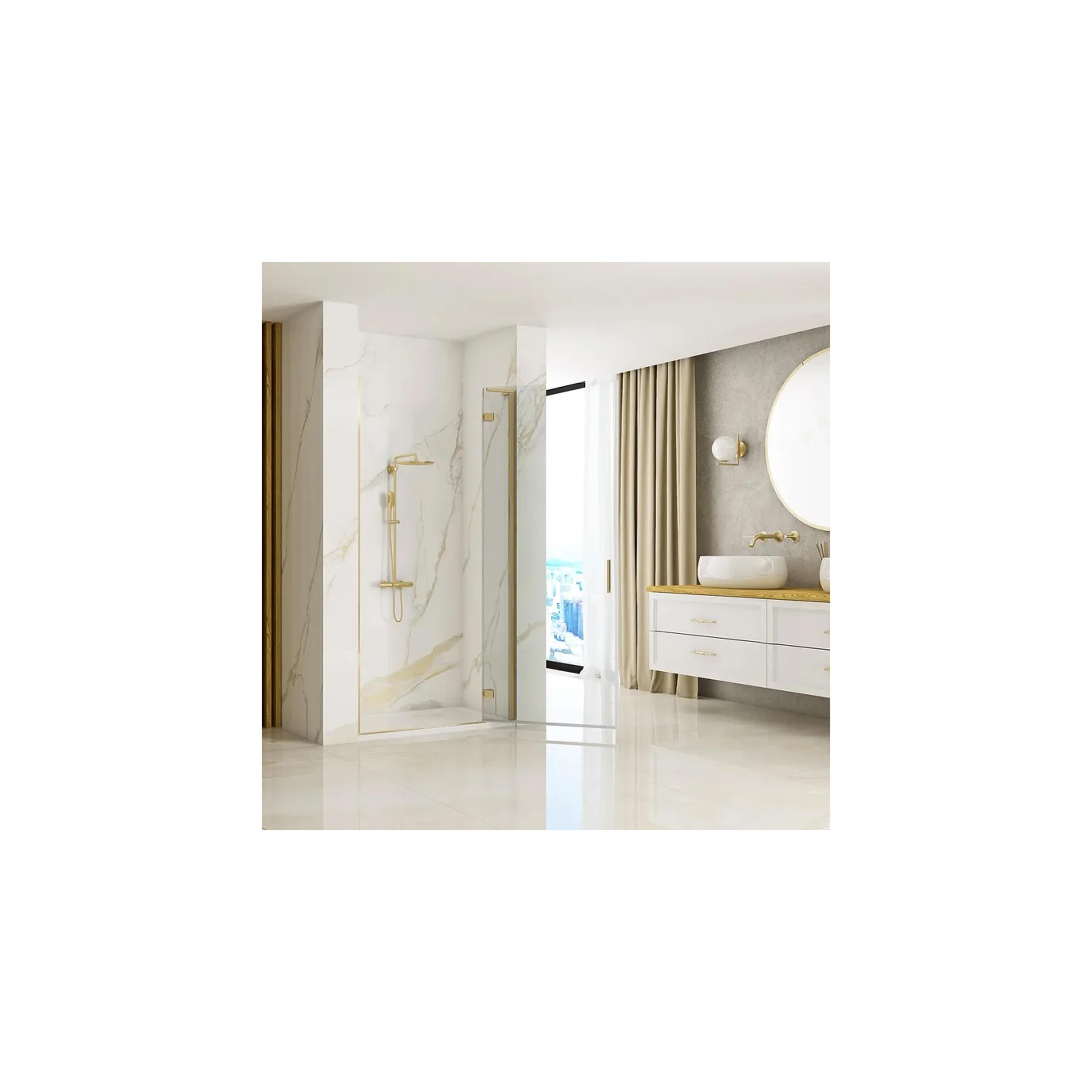 Tuš vrata Rea Hugo 100 Gold Brushed