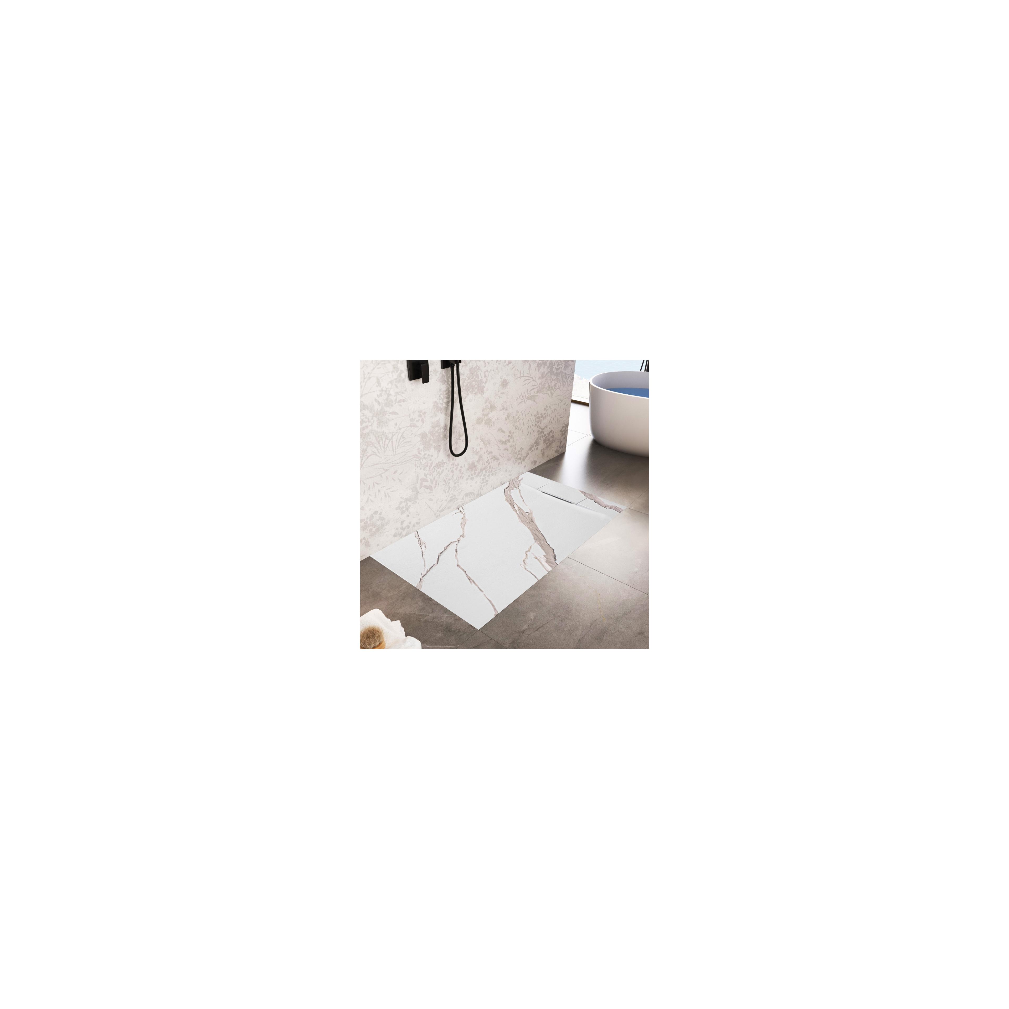 Tuš kada Bazalt CARRARA WHITE 80x100