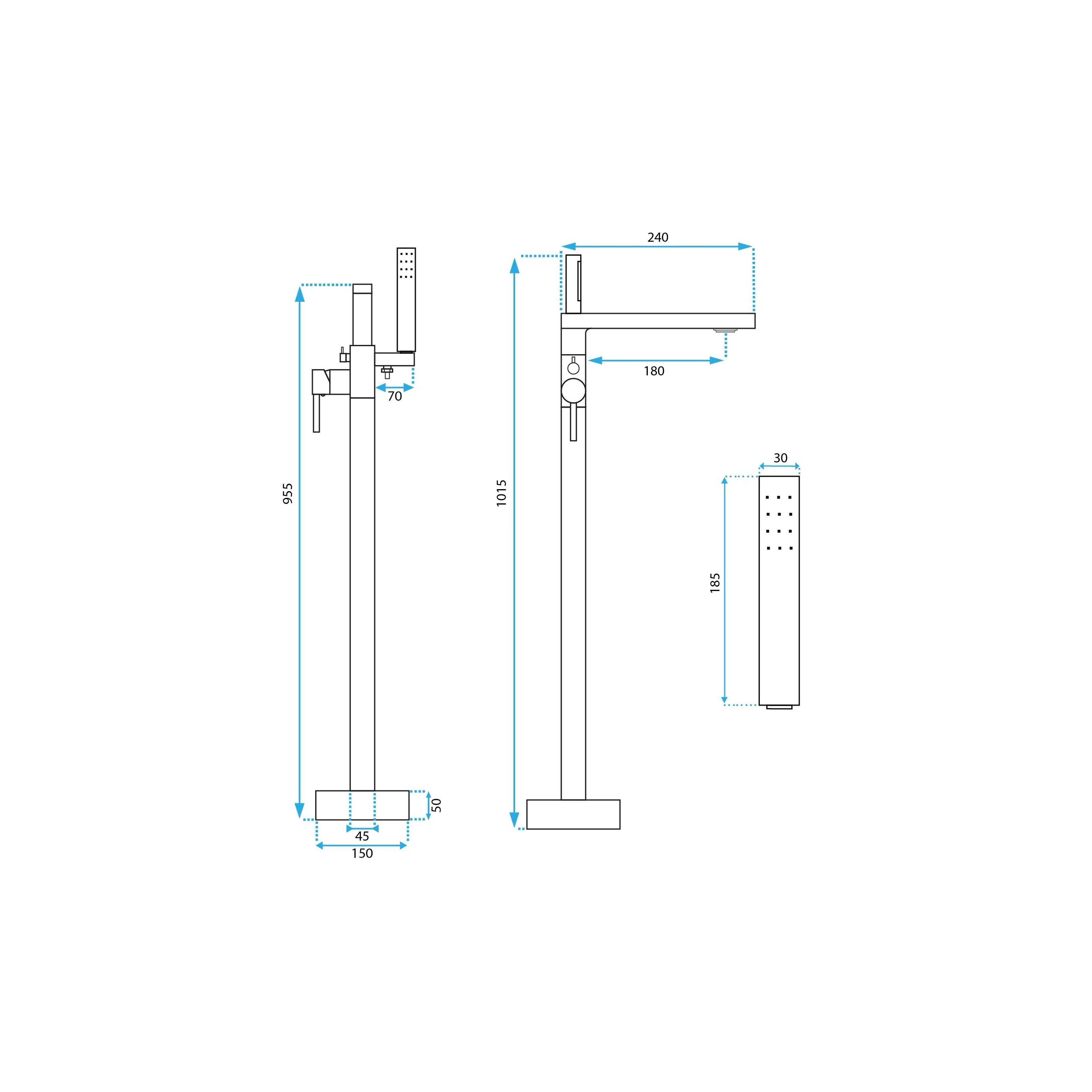Free-standing faucet Rea Logan Titan