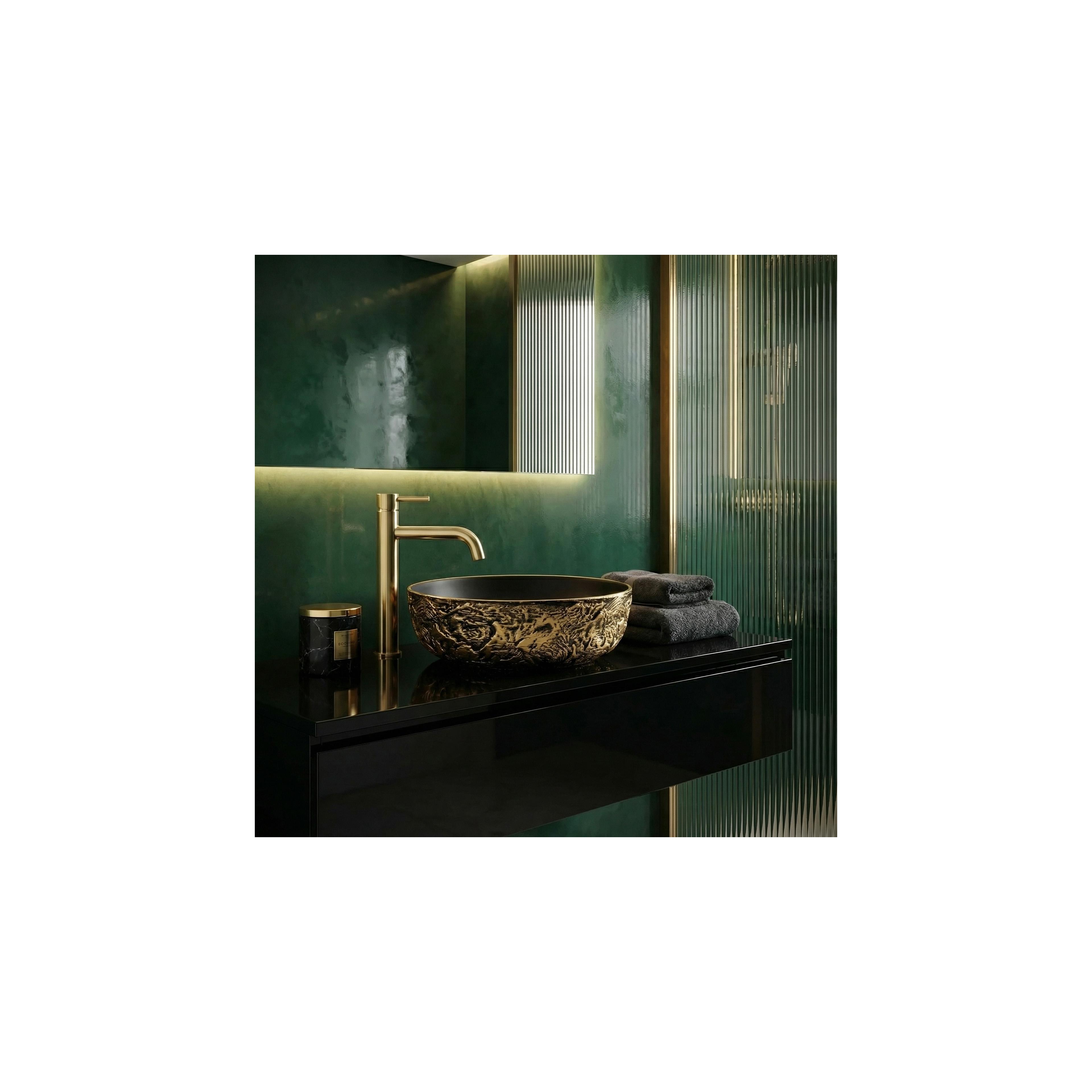 Countertop washbasin Rea Babilon Gold