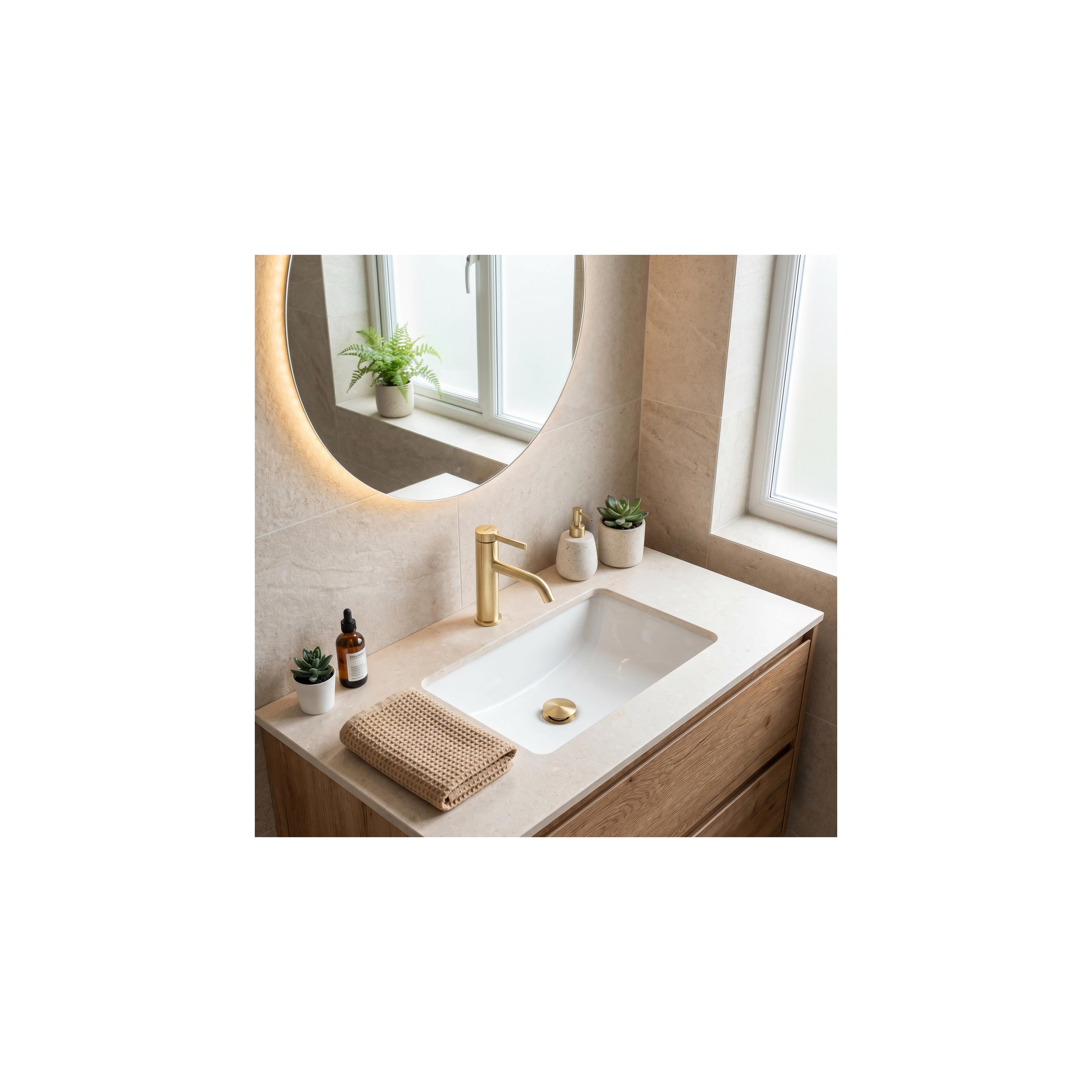 Kylpyhuoneen sekoitin REA Rivo Brush Gold