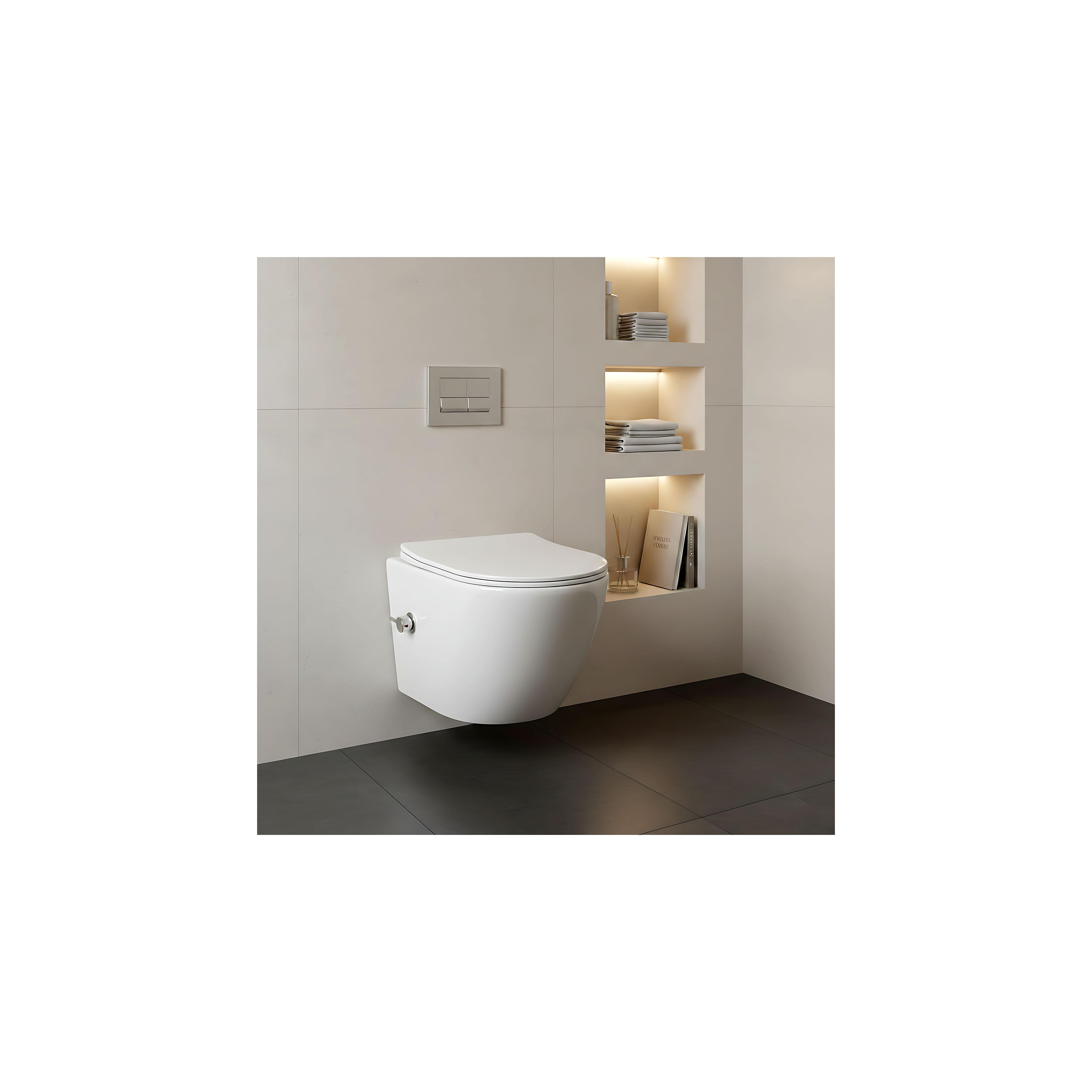 toilet bowl REA Carlo Lux Rimless with bidet function