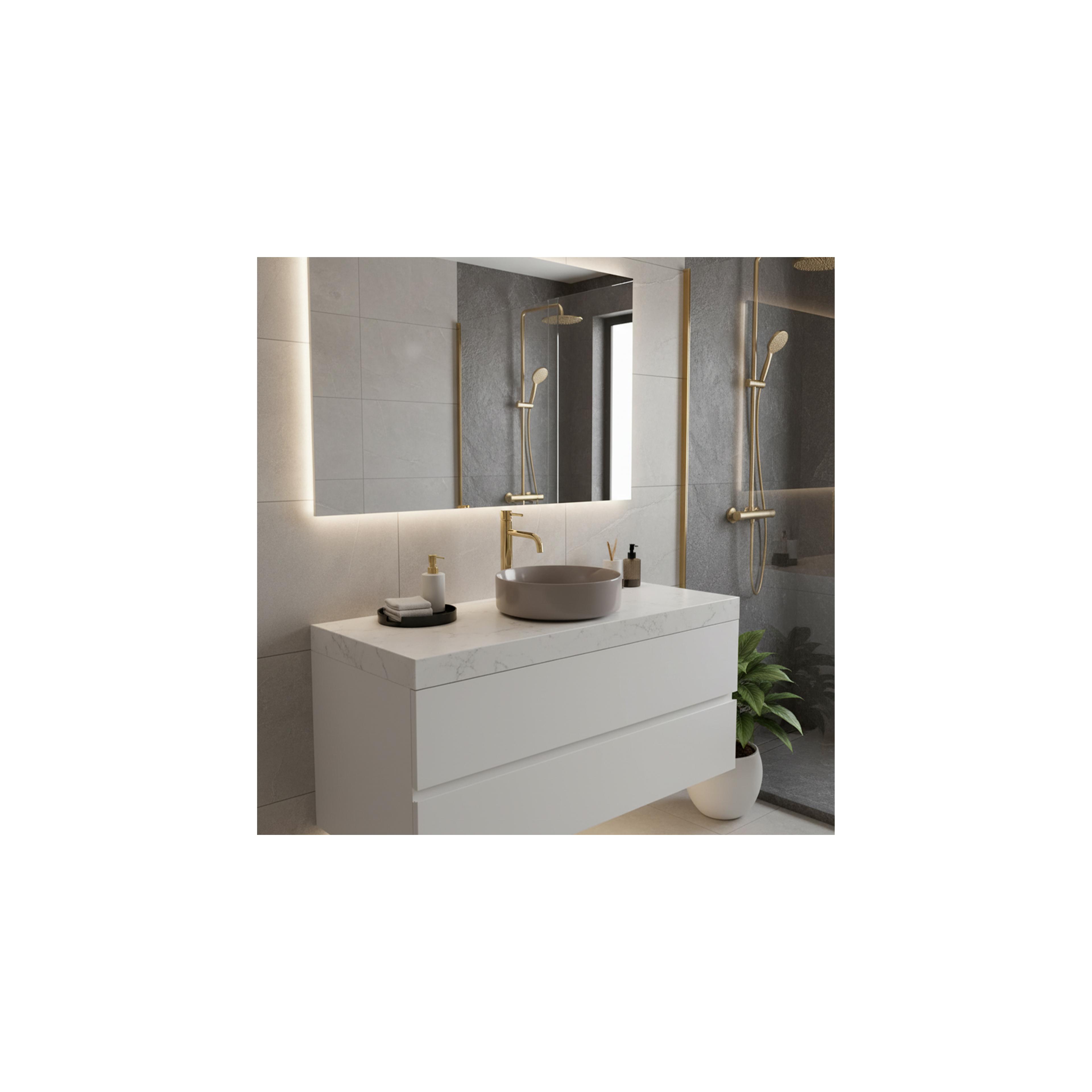 Umywalka nablatowa Rea Sami Beige Shiny