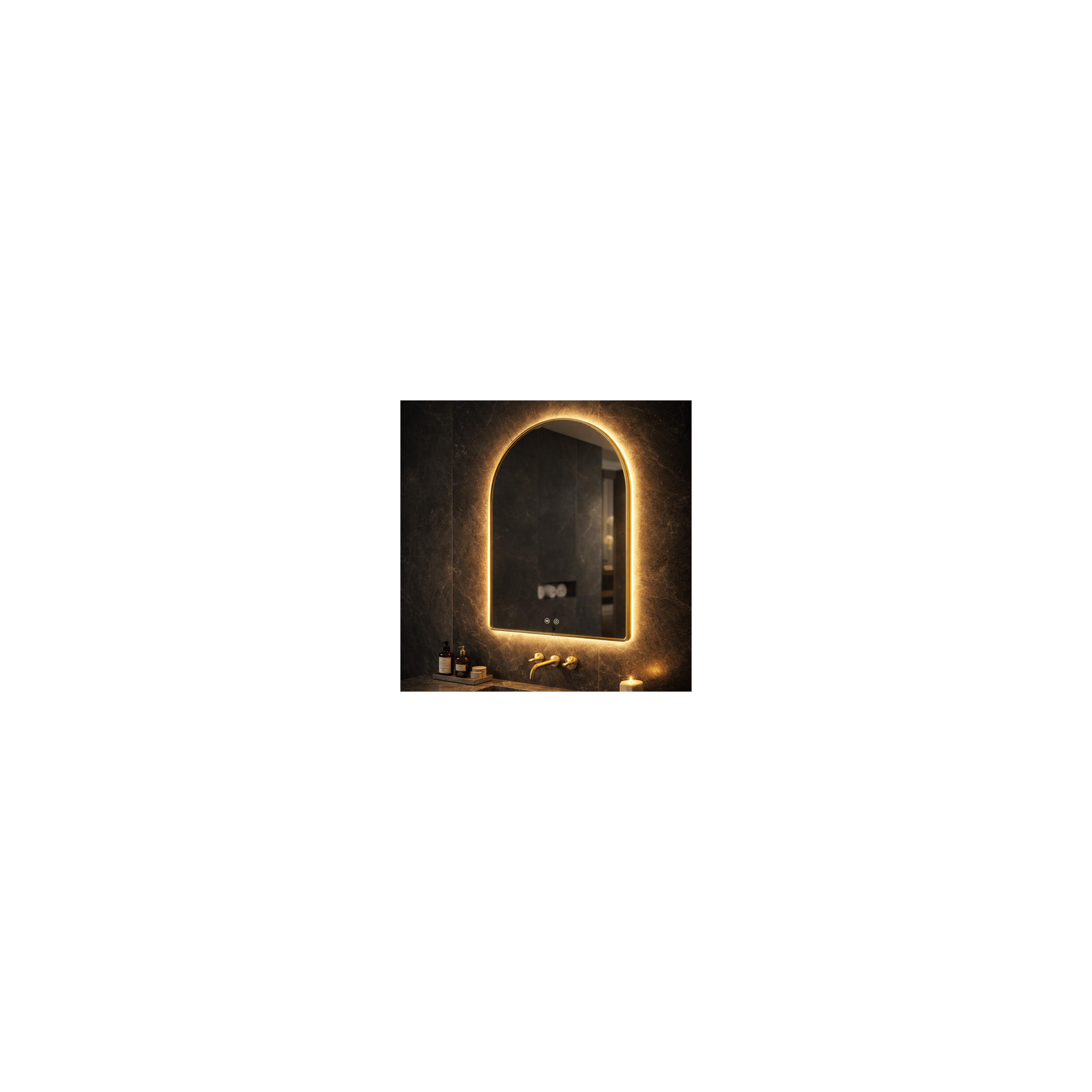 ESPELHO DE PAREDE LED 80x60cm CAMLOT Brush Gold