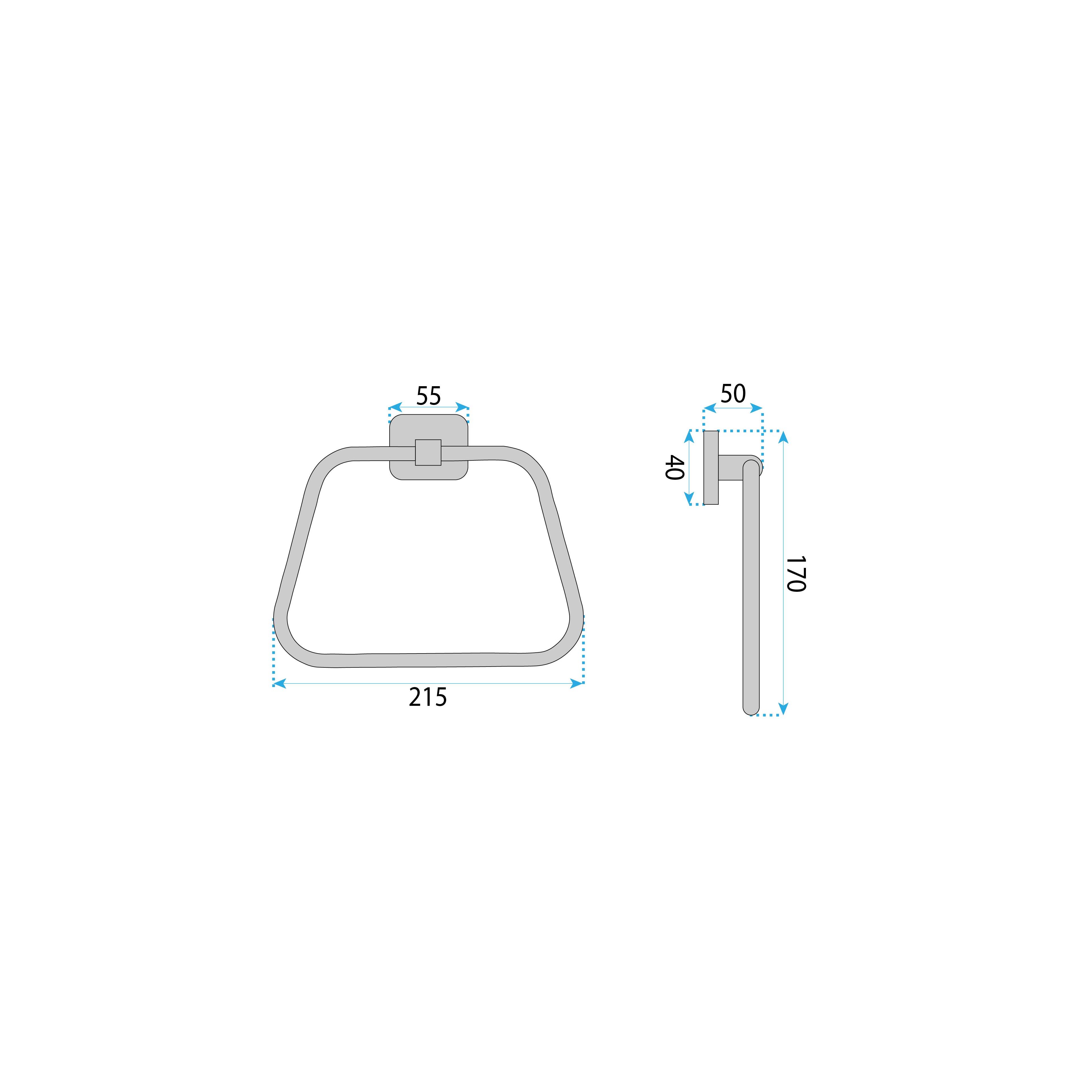 Porte-serviette 5910 Nico Brush Nickel