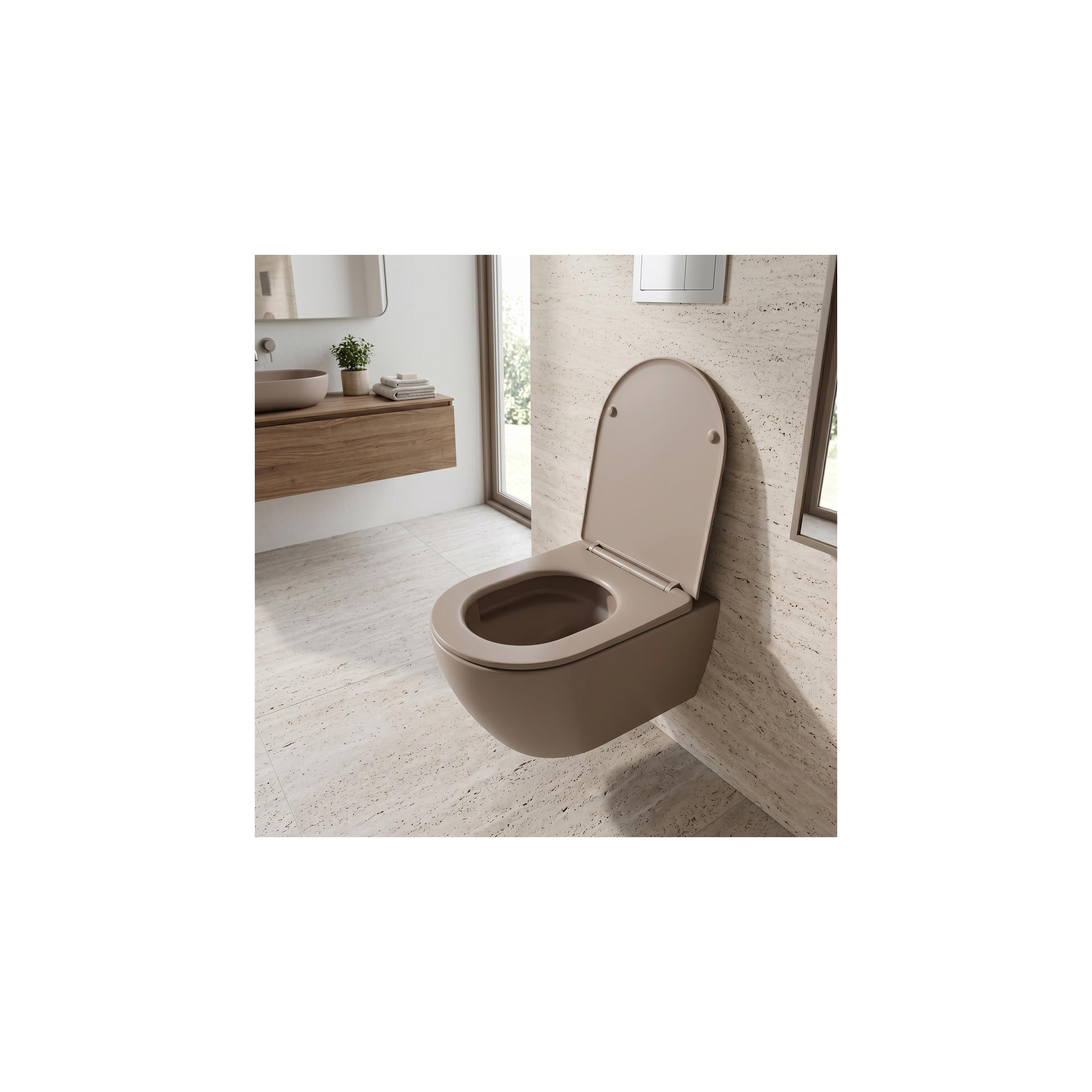 Felfüggesztett WC-csésze REA Focus Tornado Taupe