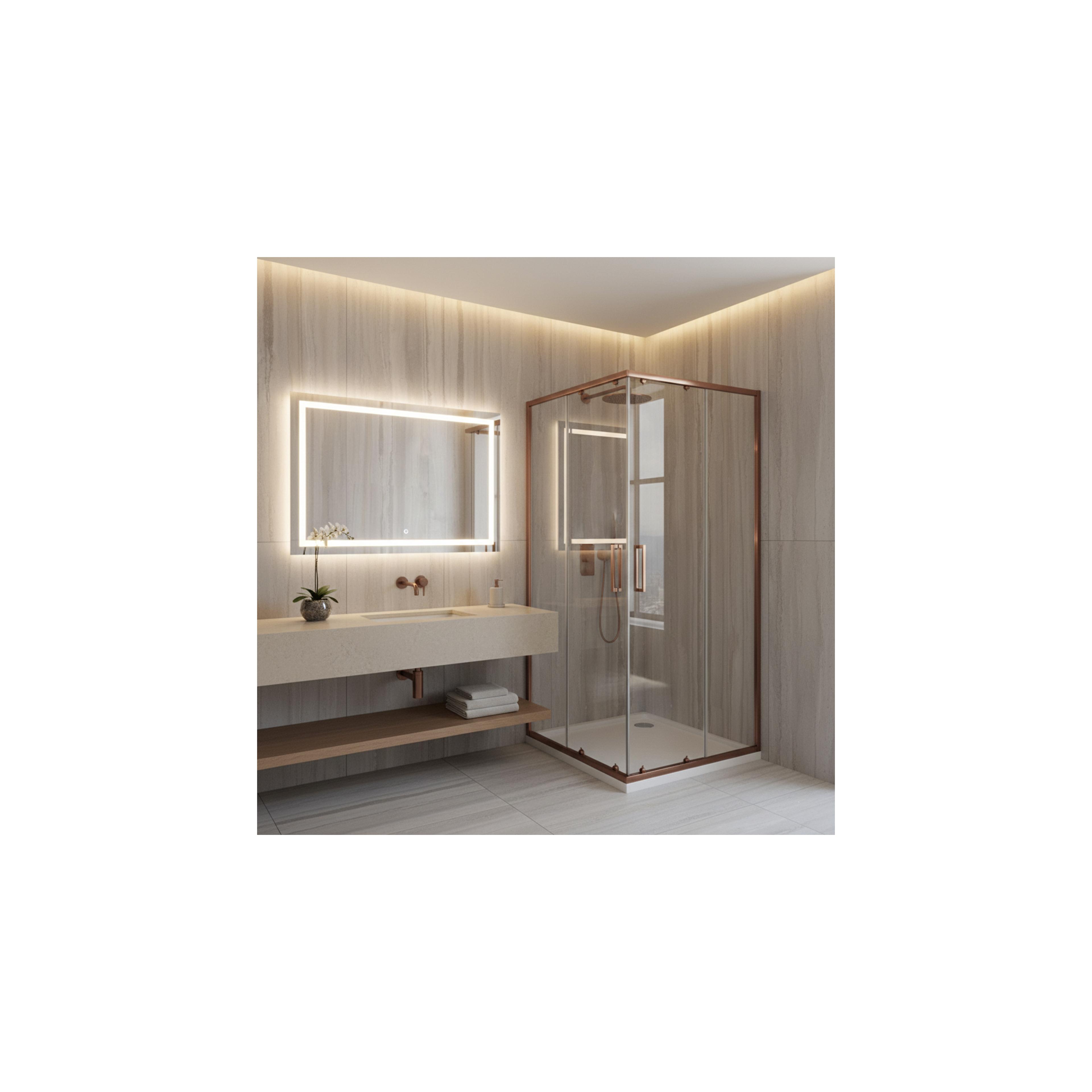 Cabine de douche Rea City 90x90 Brush Copper