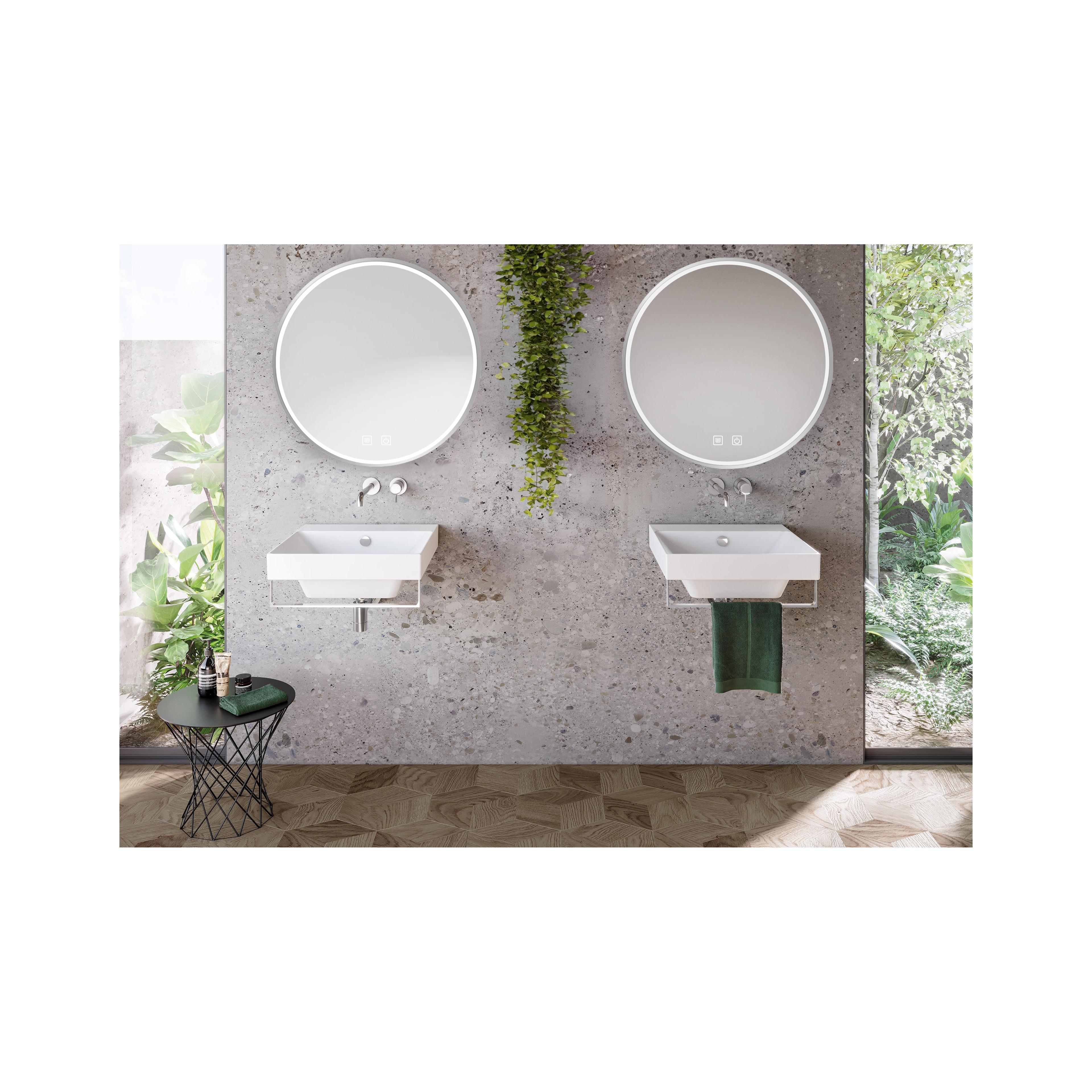Mirror LED 90cm MMJ BRUSH SILVER
