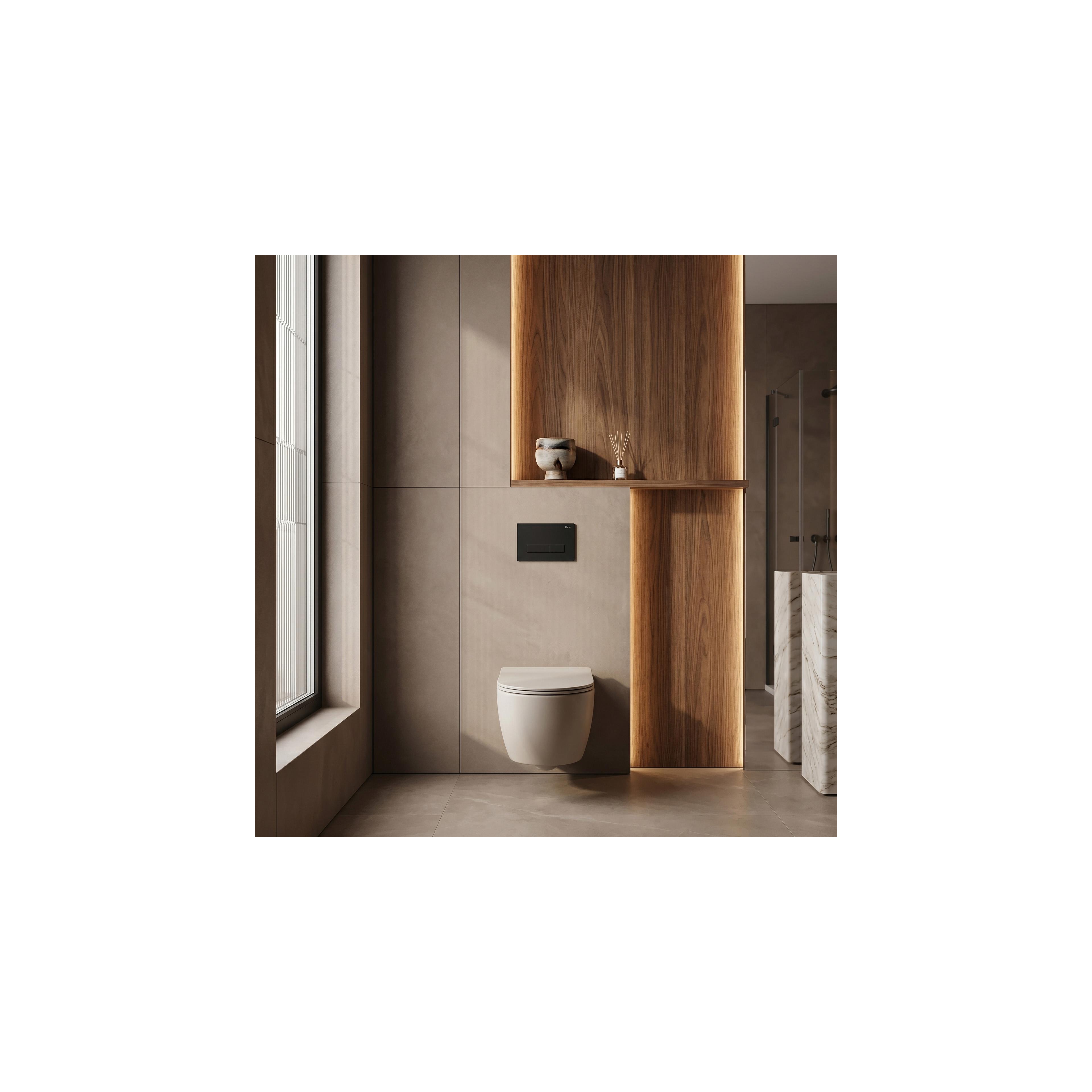 Dugme za okvir za WC školjku Rea HD K011A-Q i Slim 024N Black