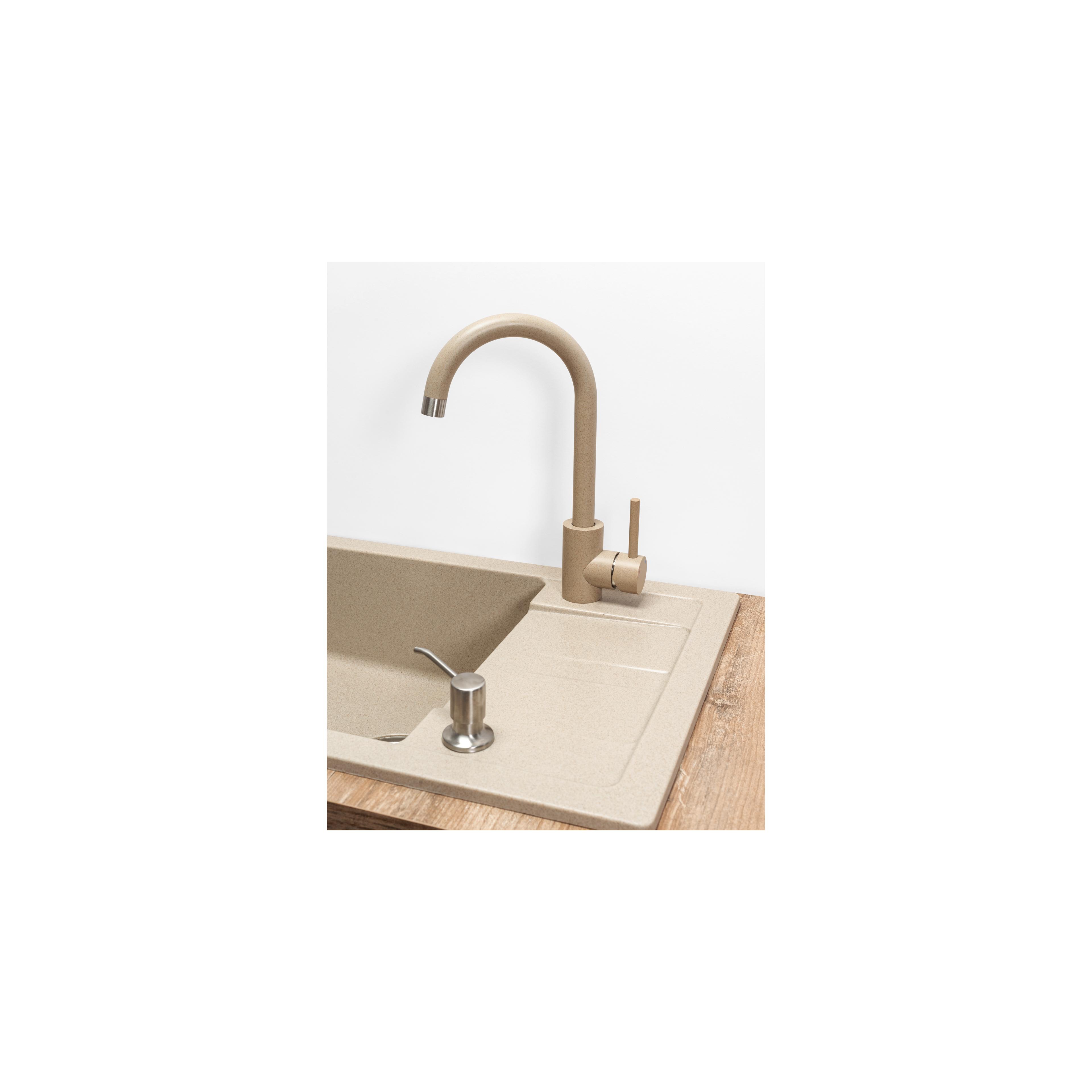 Chiuveta bucatarie Granit Nils Bej set 5in1