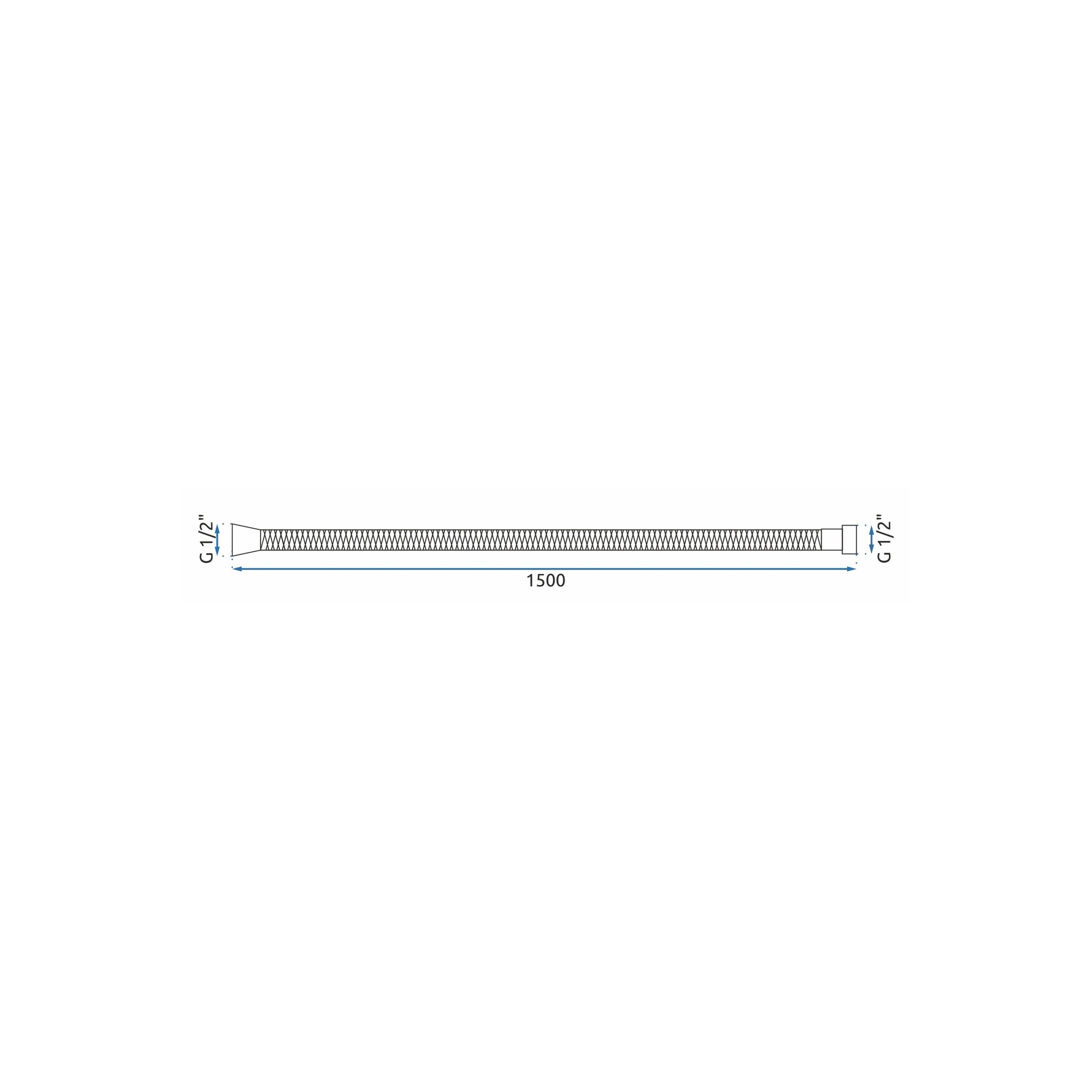 Shower hose Rea Chrome 150 cm