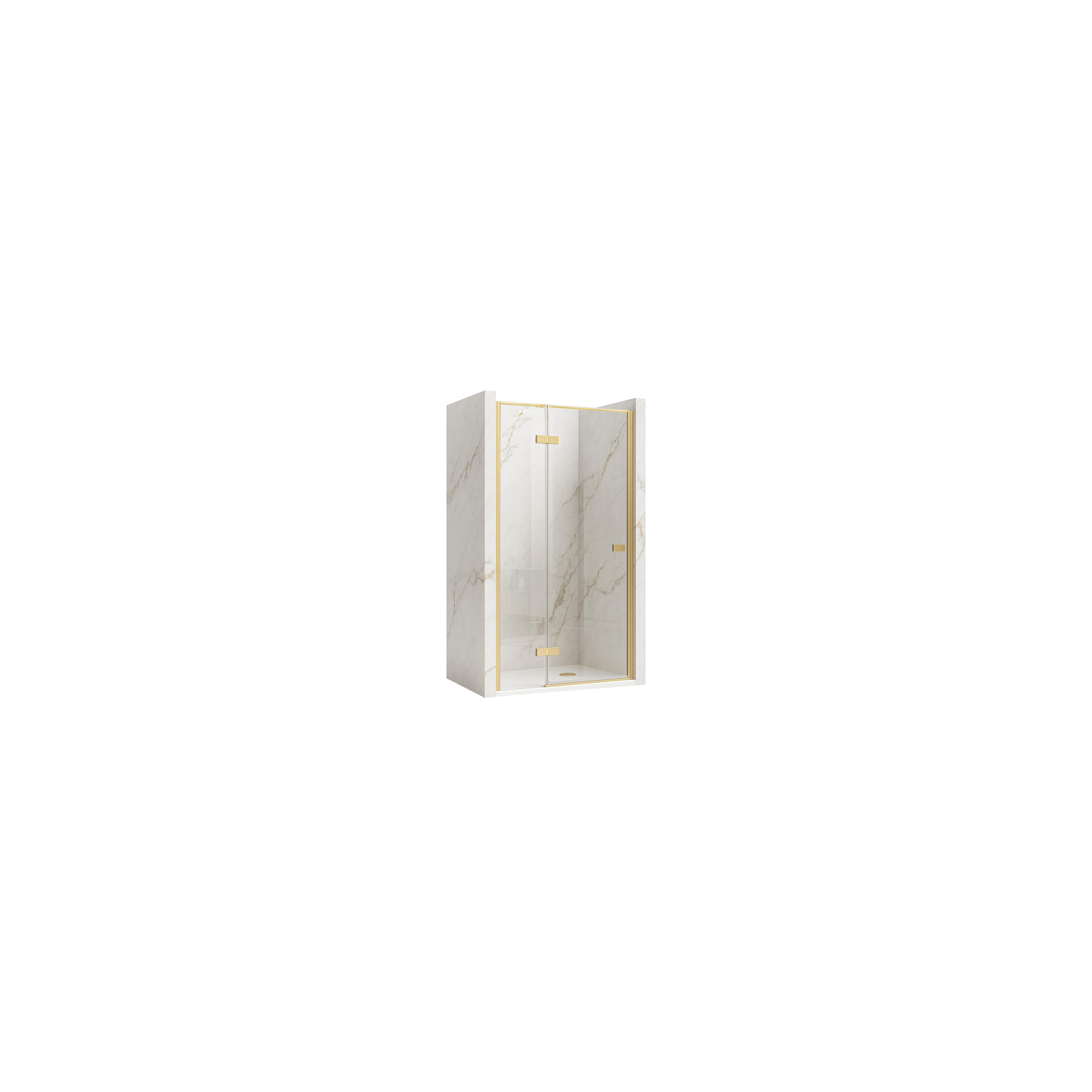 Dušas durvis Rea Atlas 80 Brush Gold