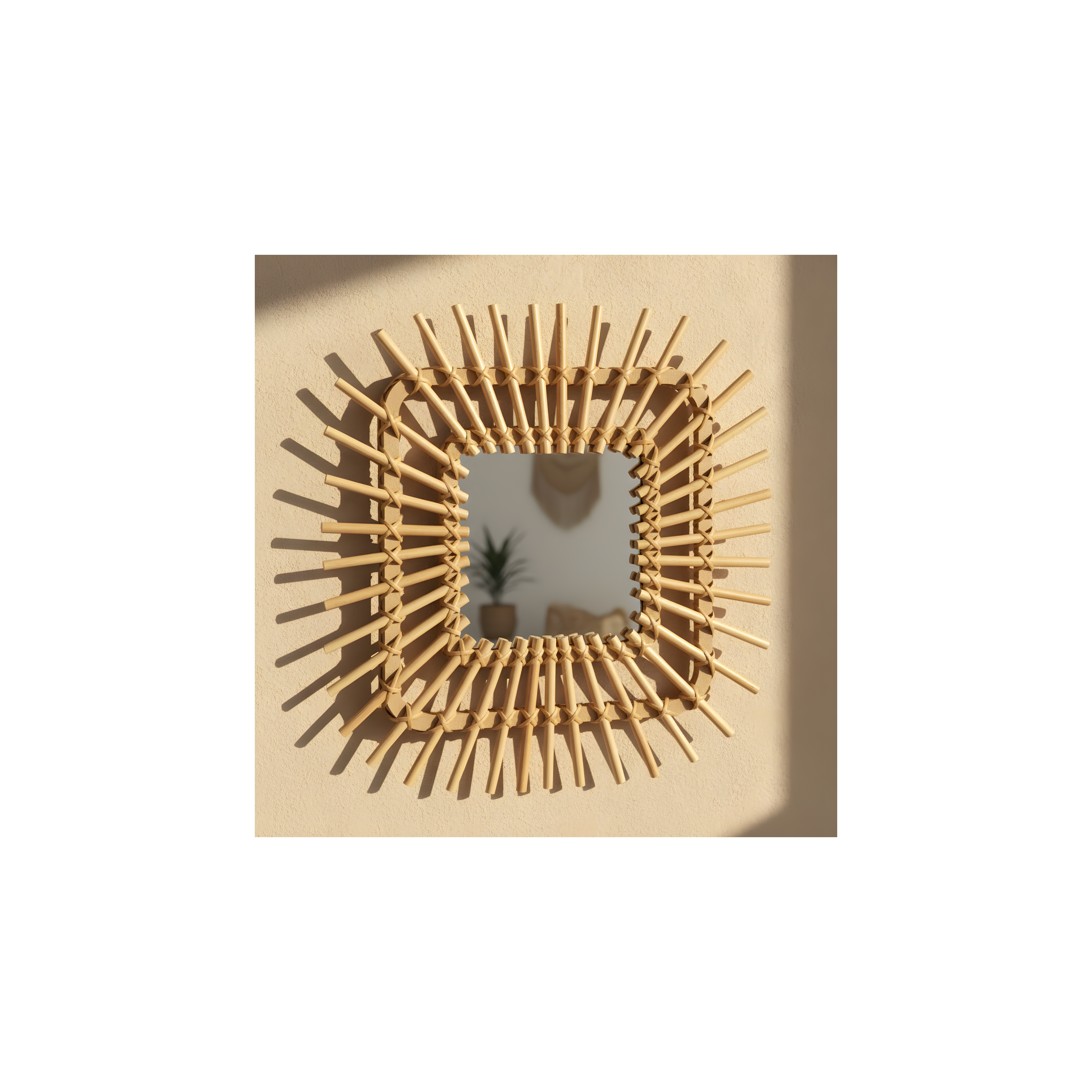 LUSTRO ŚCIENNE BOHO 45CM QDJ071