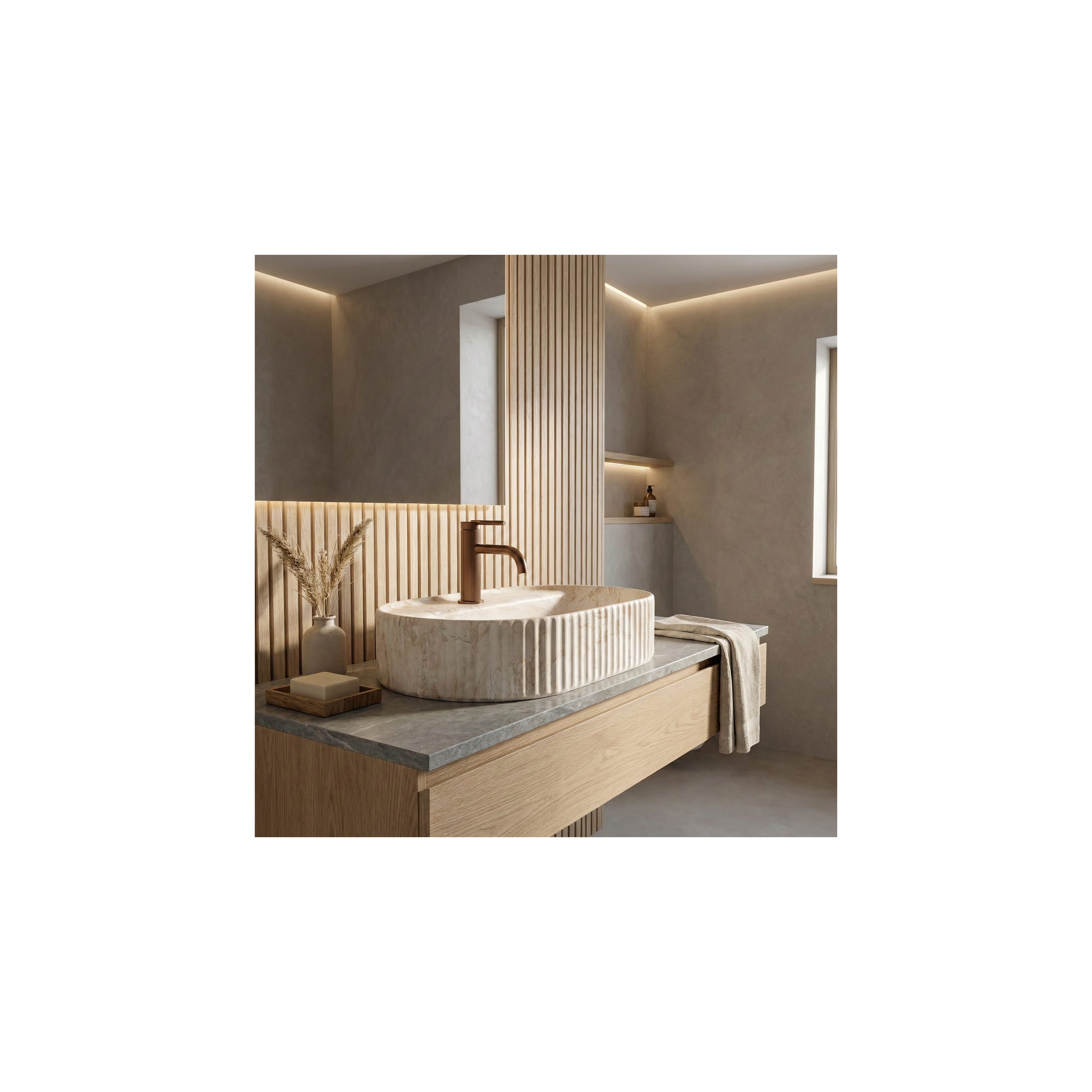 Countertop washbasin Rea Marcela 60 Saturn