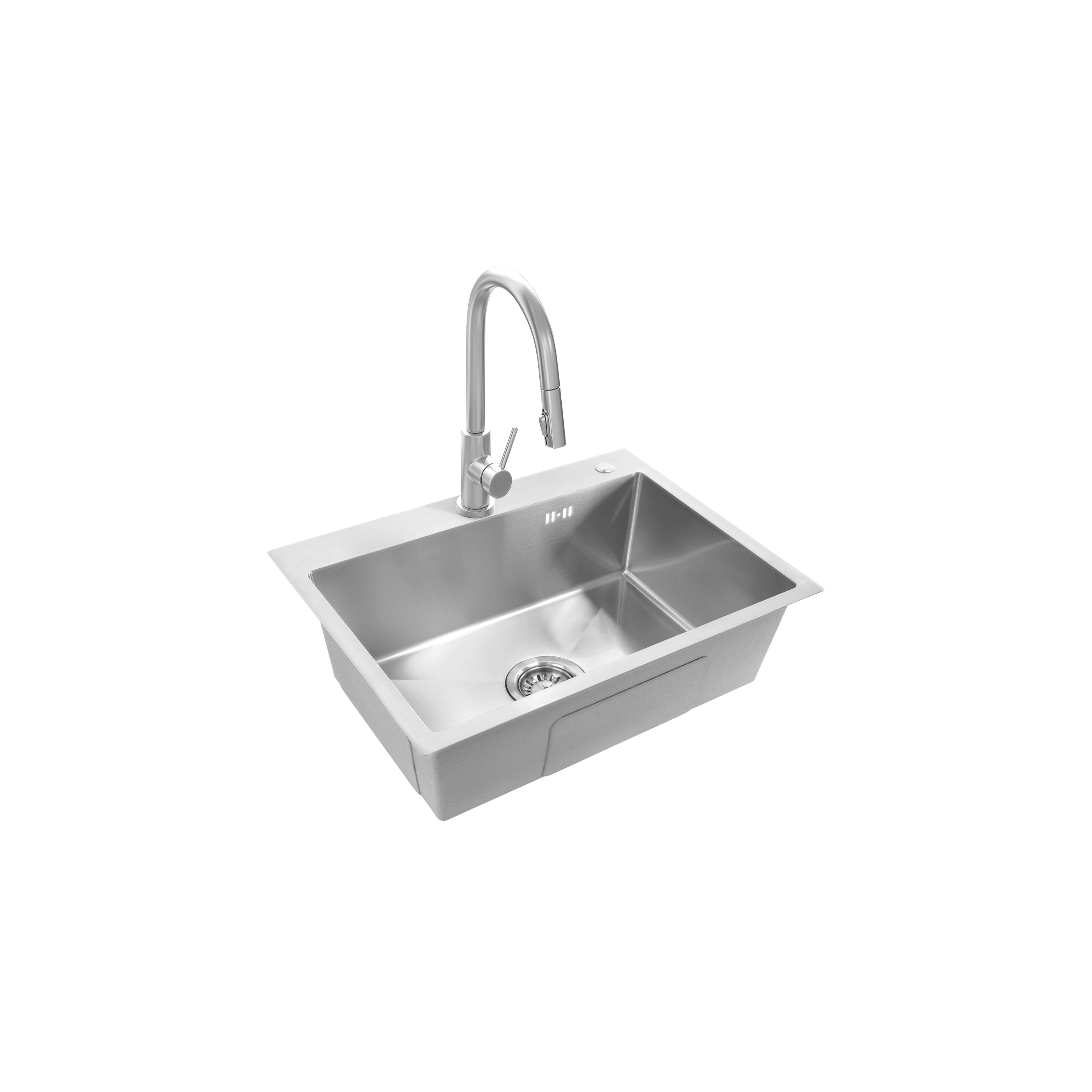 Chiuvetă inox Liam BRUSH NICKEL
