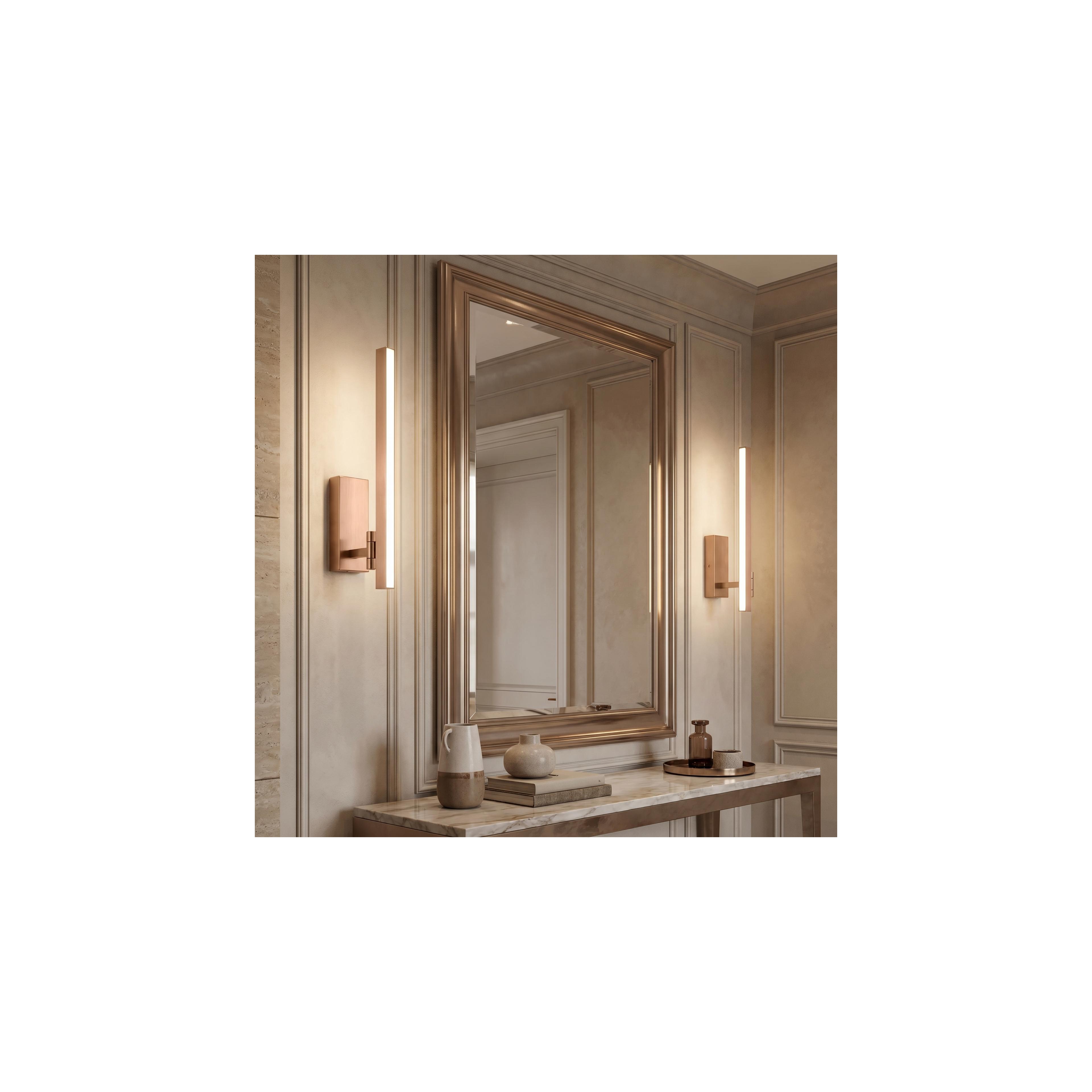Badkamer LED-wandlamp SWE037-1W 40cm BRUSH COPPER