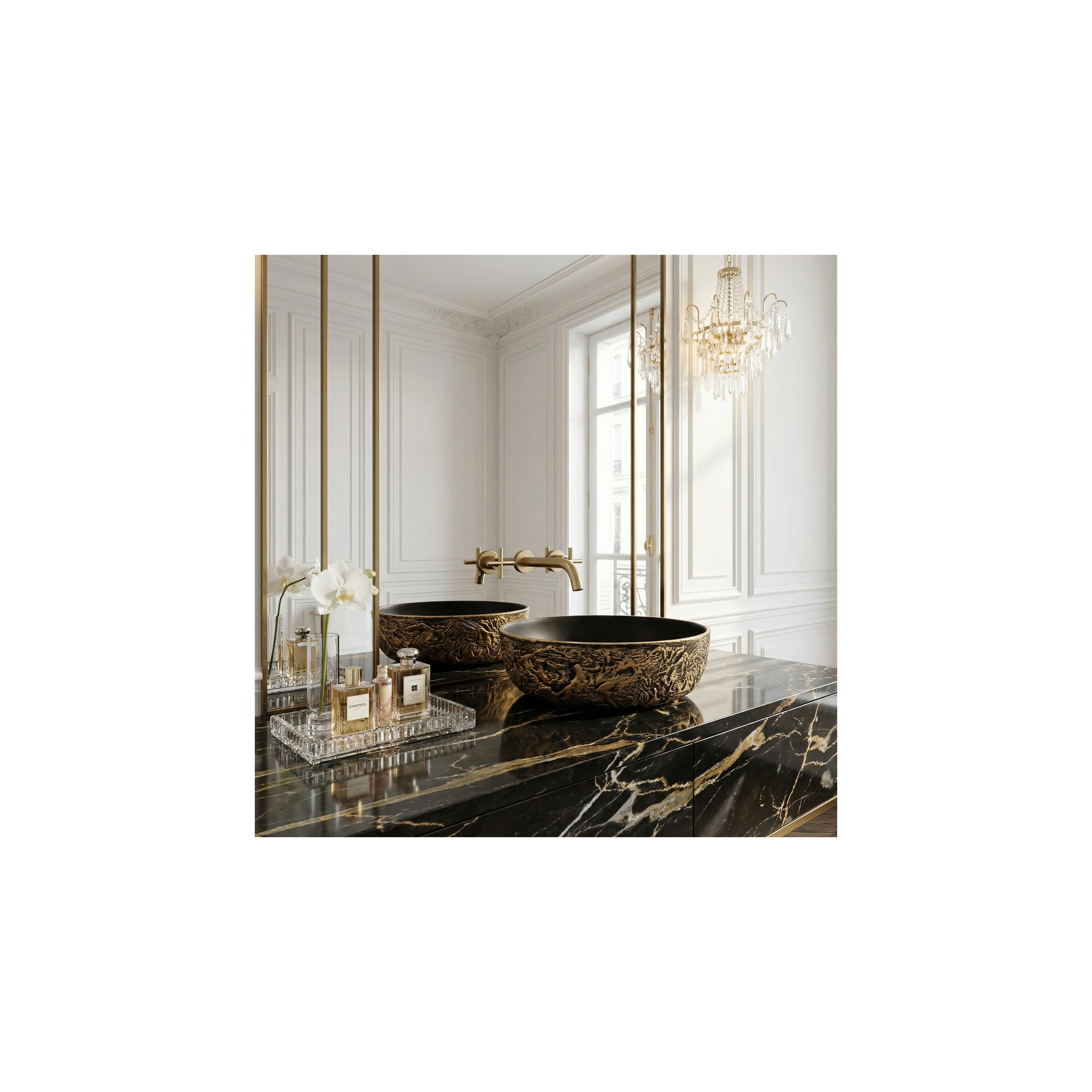Countertop washbasin Rea Babilon Gold