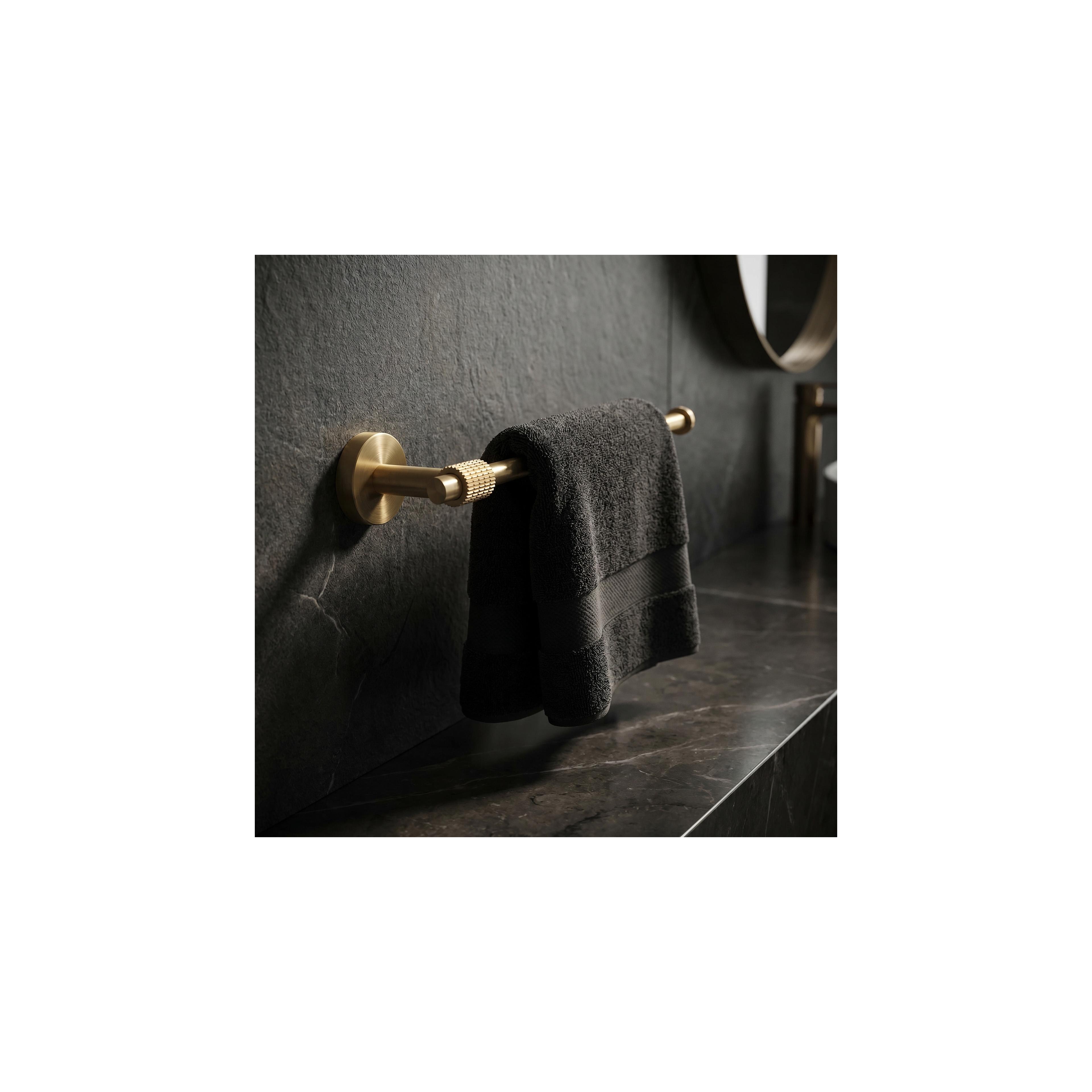 Yksivartinen kylpyhuoneripustin 29106 Riwon Brush Gold