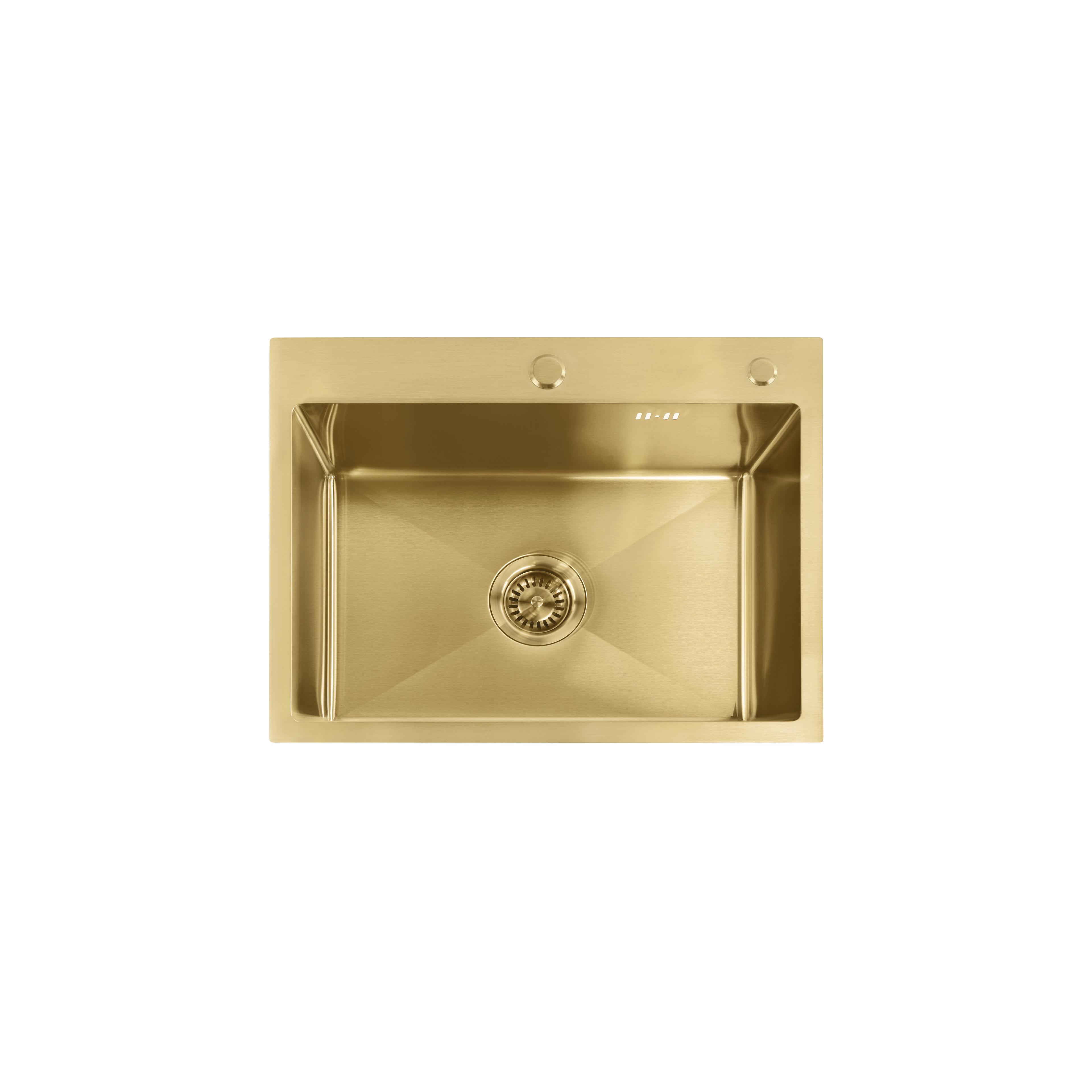 Chiuvetă inox Liam BRUSH GOLD