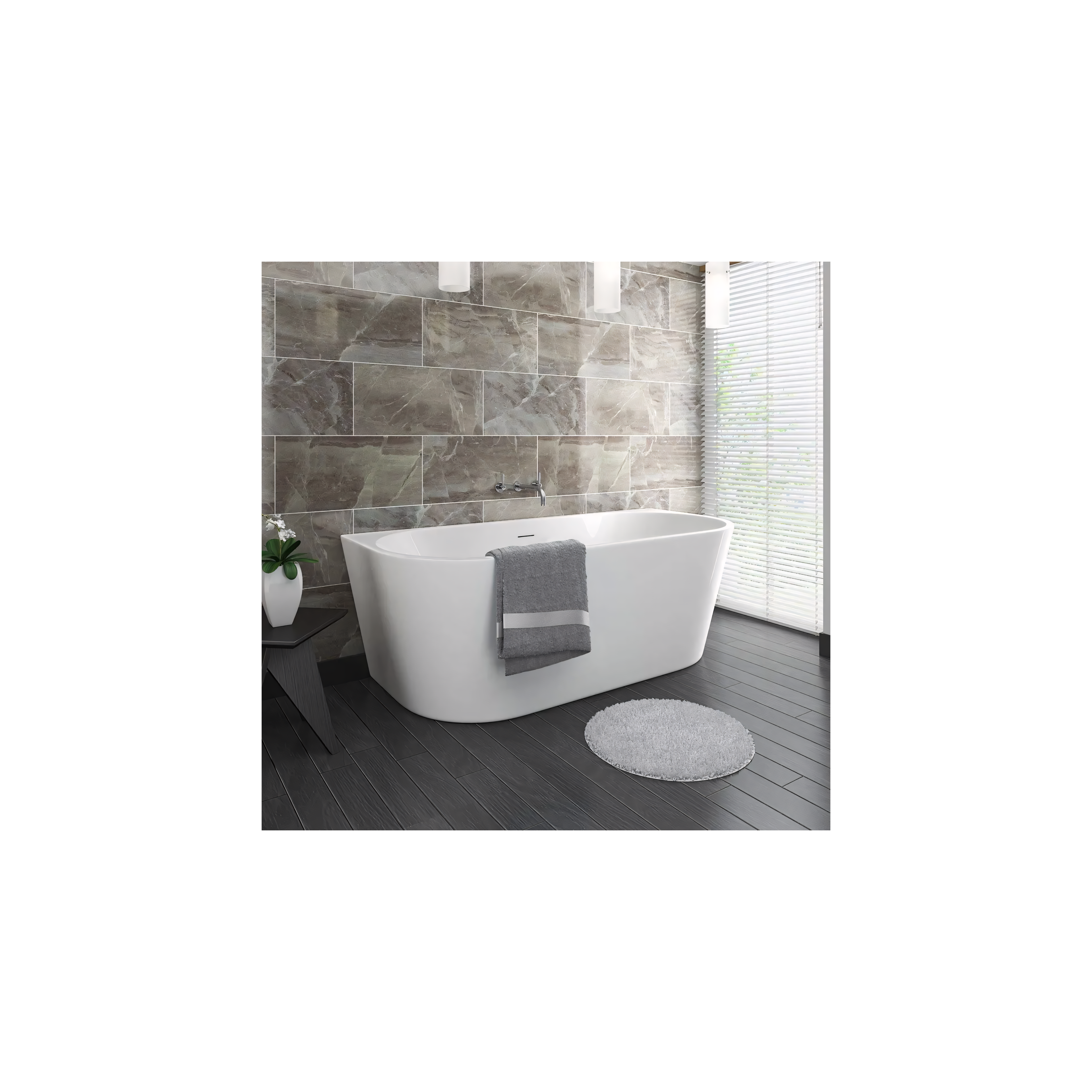 Wall acrylic bath CAPRI 150cm