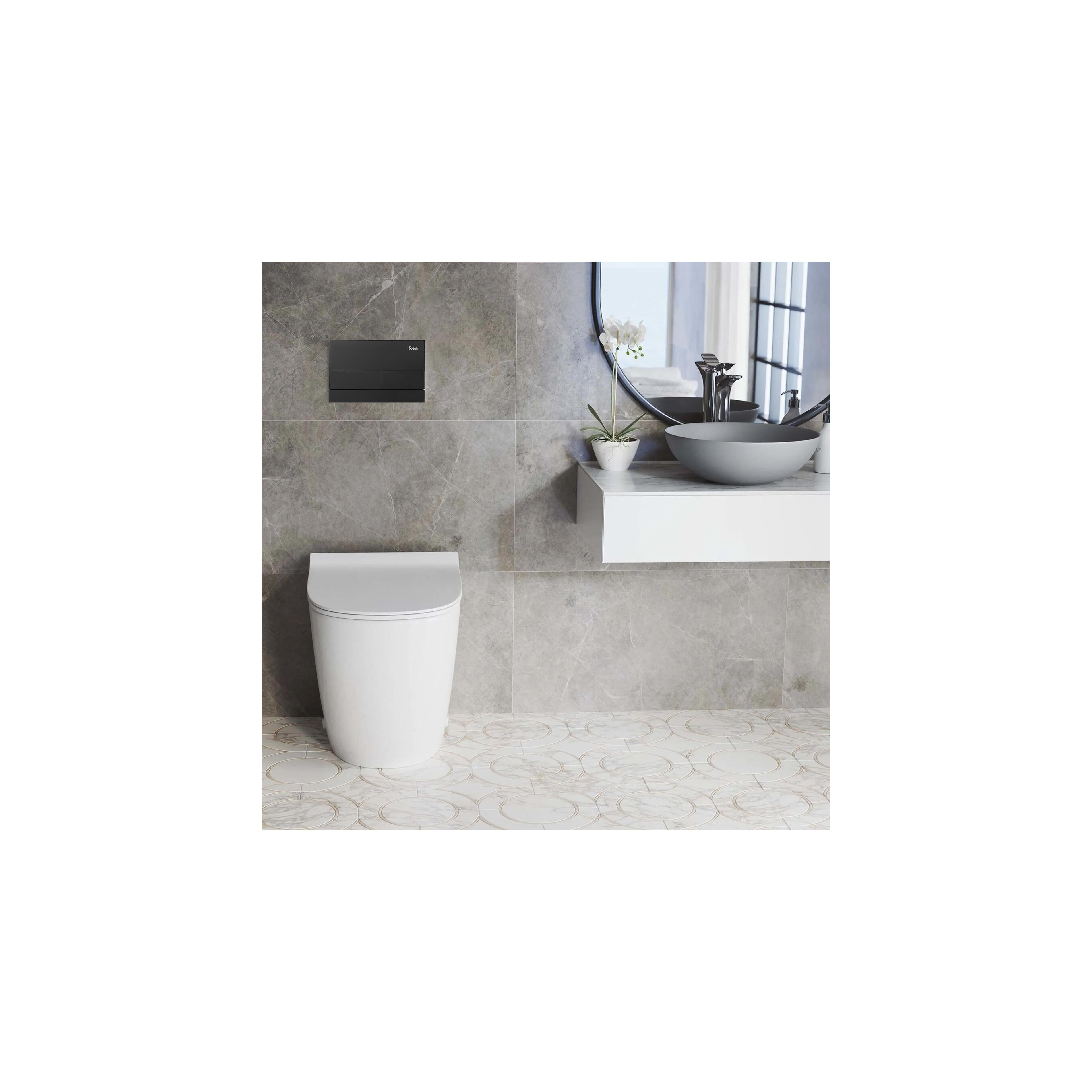 Toilet Flush Button K011A-Q Rea T Black Matt