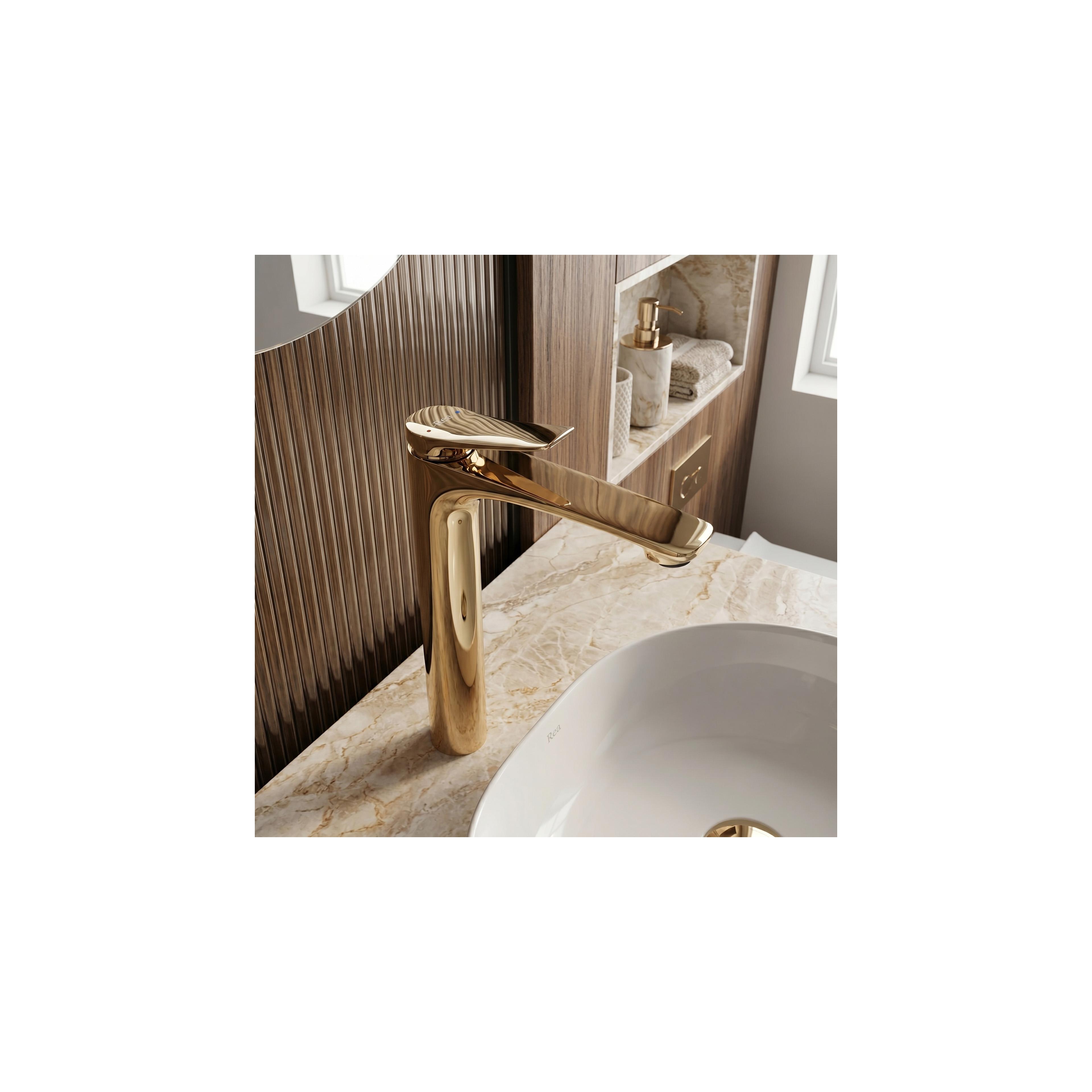 Смесител за мивка PREMIUM Rea Vision Gold High