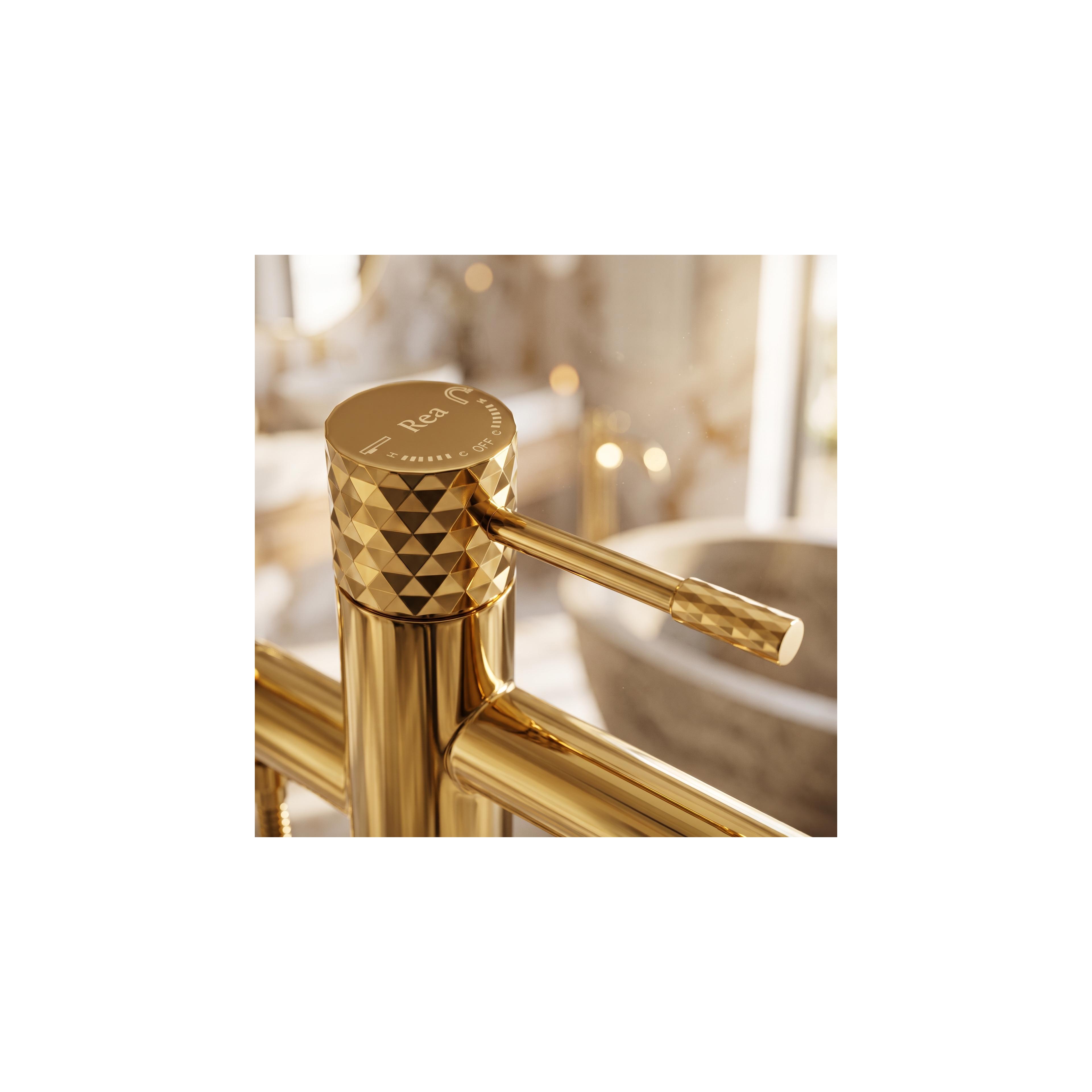 Torneira para banheira Rea Lungo Diamond Gold