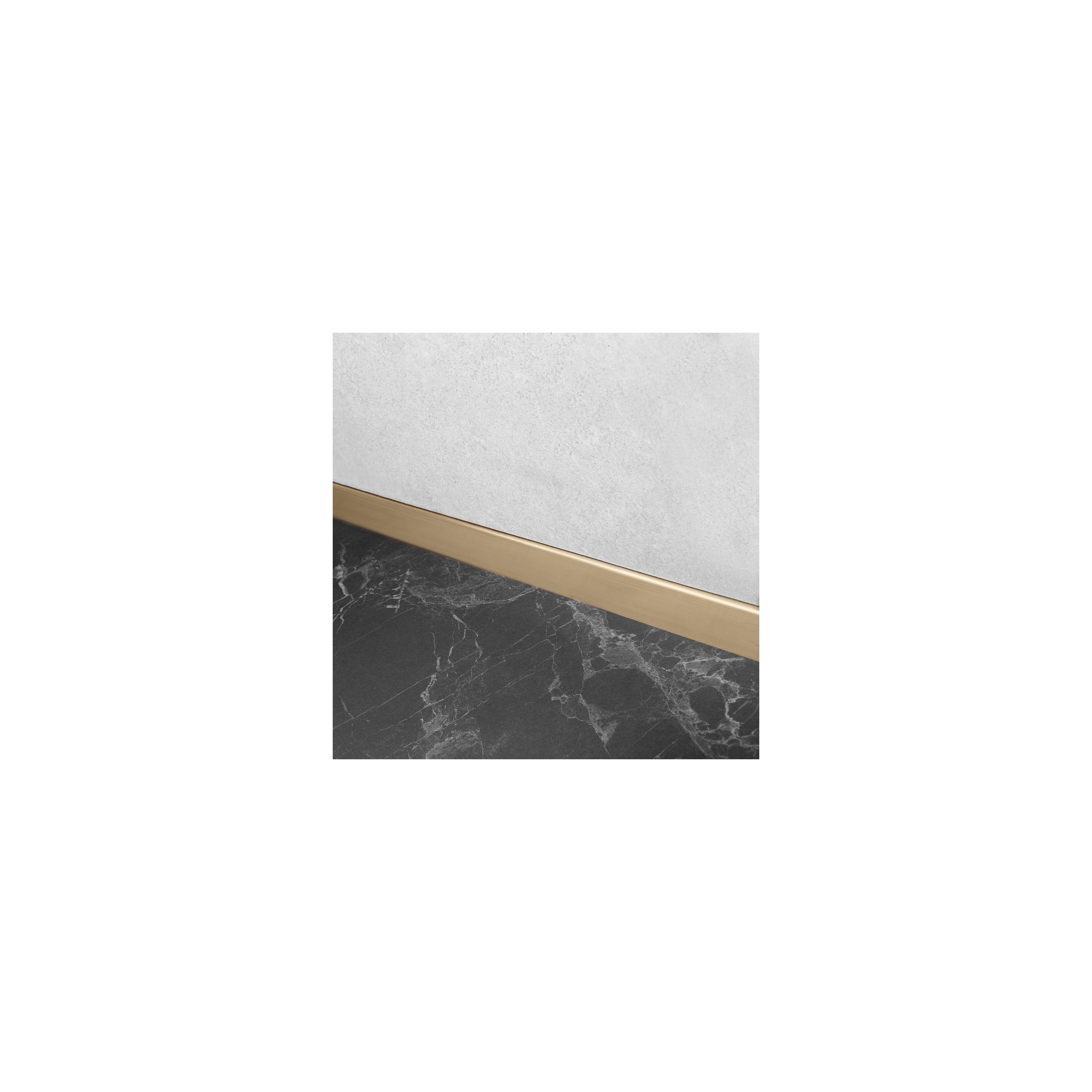 Front shower tray strip 130cm Brush Gold