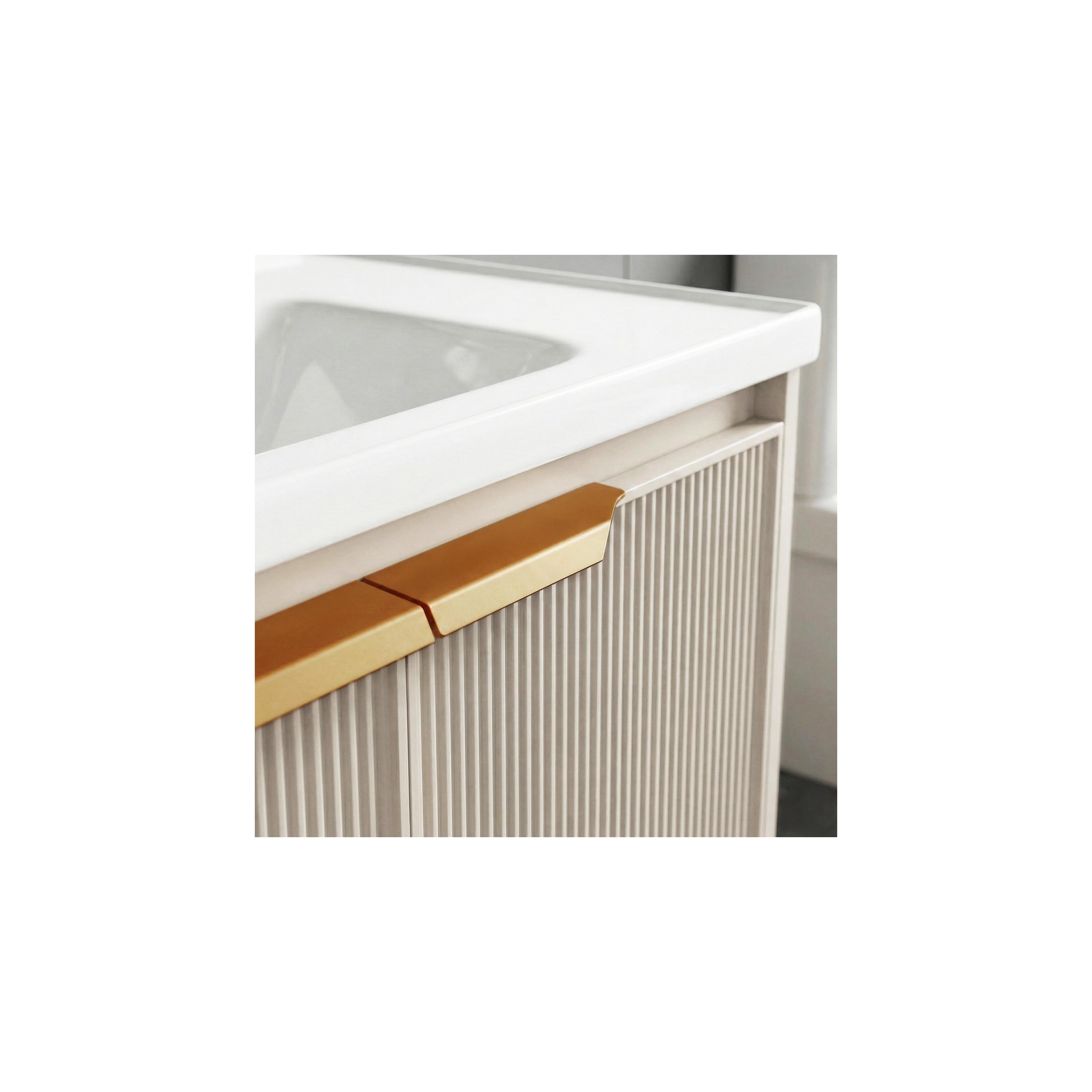 Ensemble de meubles de salle de bain avec lavabo Mario 60cm Beige