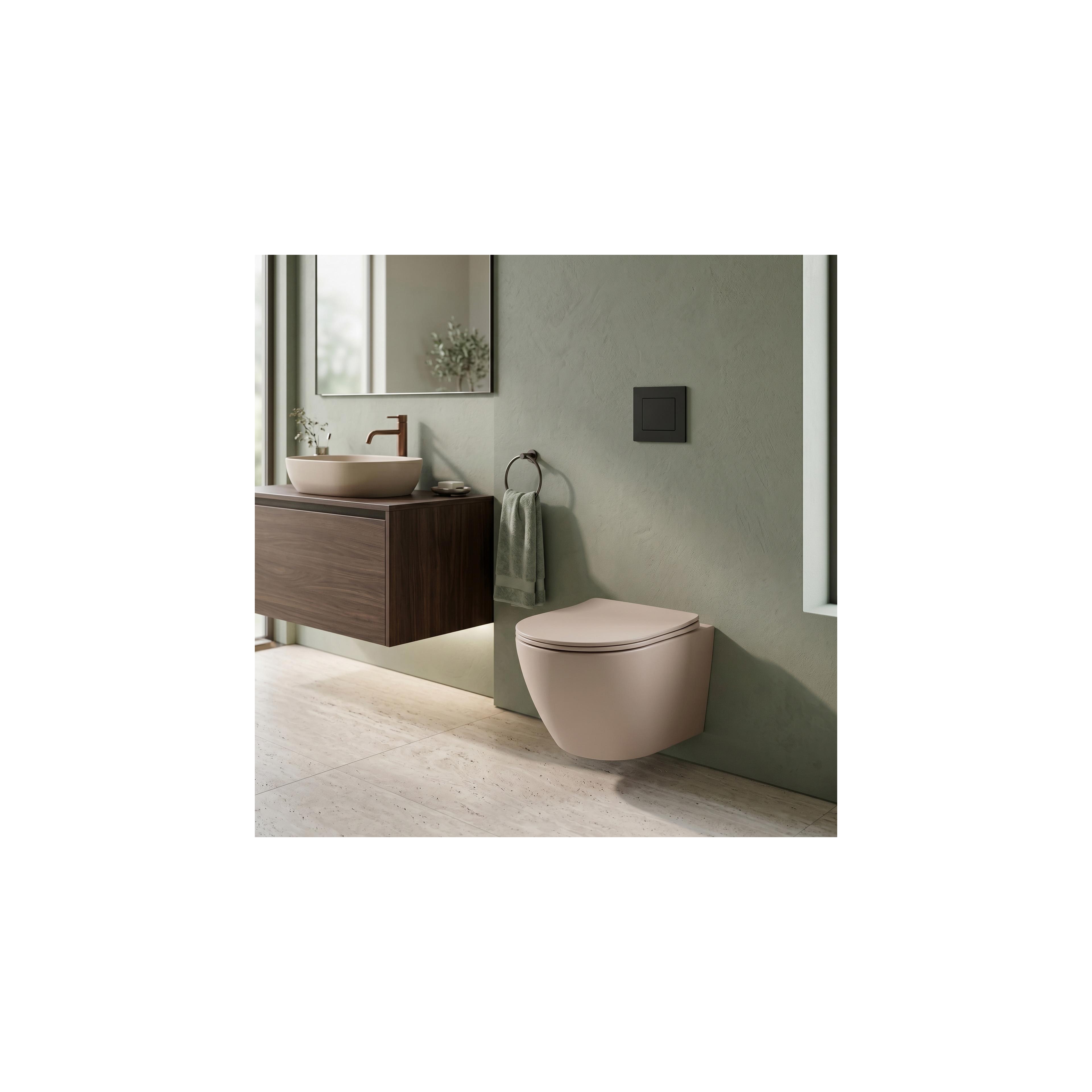 Set Závesné WC Focus + Umývadlo na Dosku Rea Focus Taupe