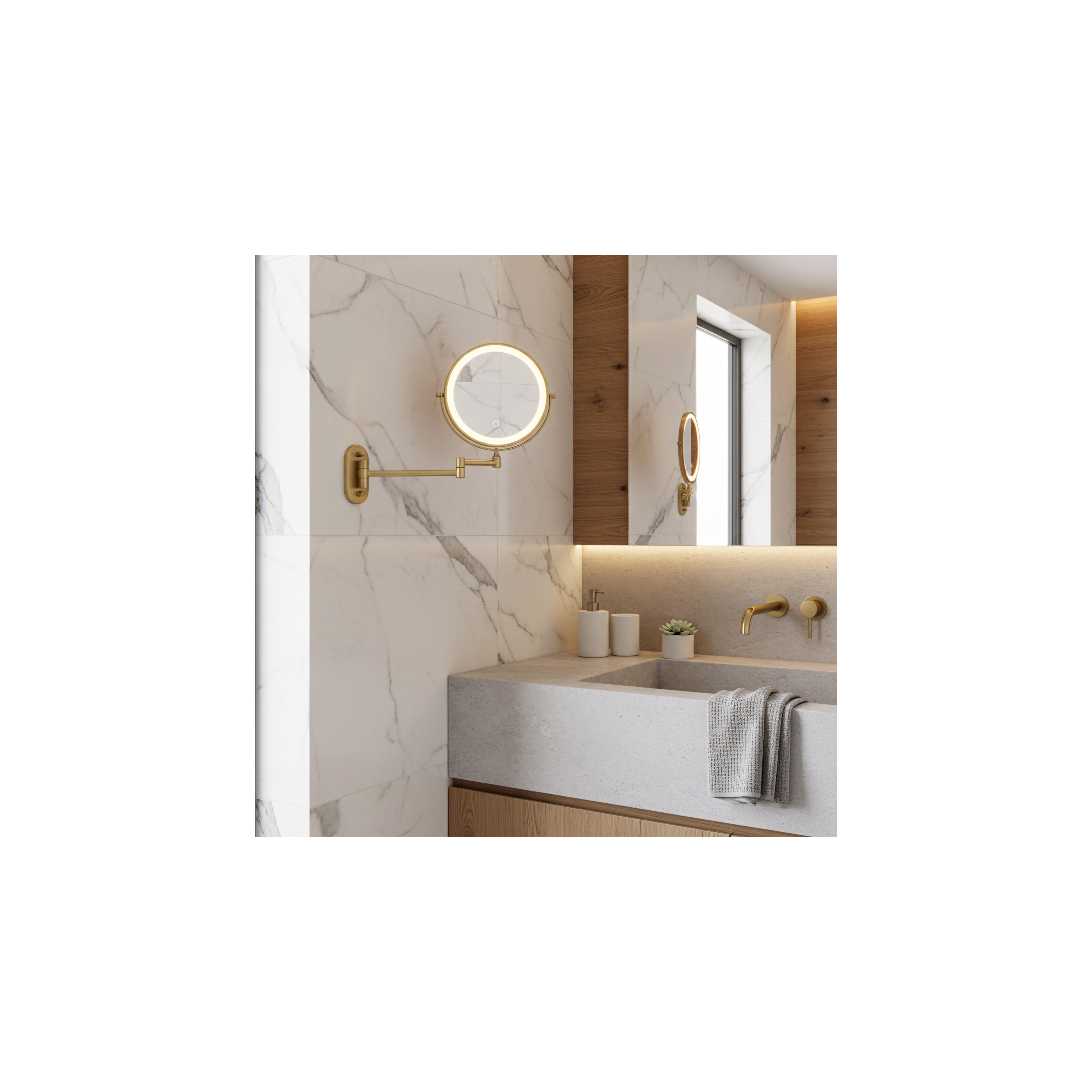 Miroir LED Glow Brush Gold
