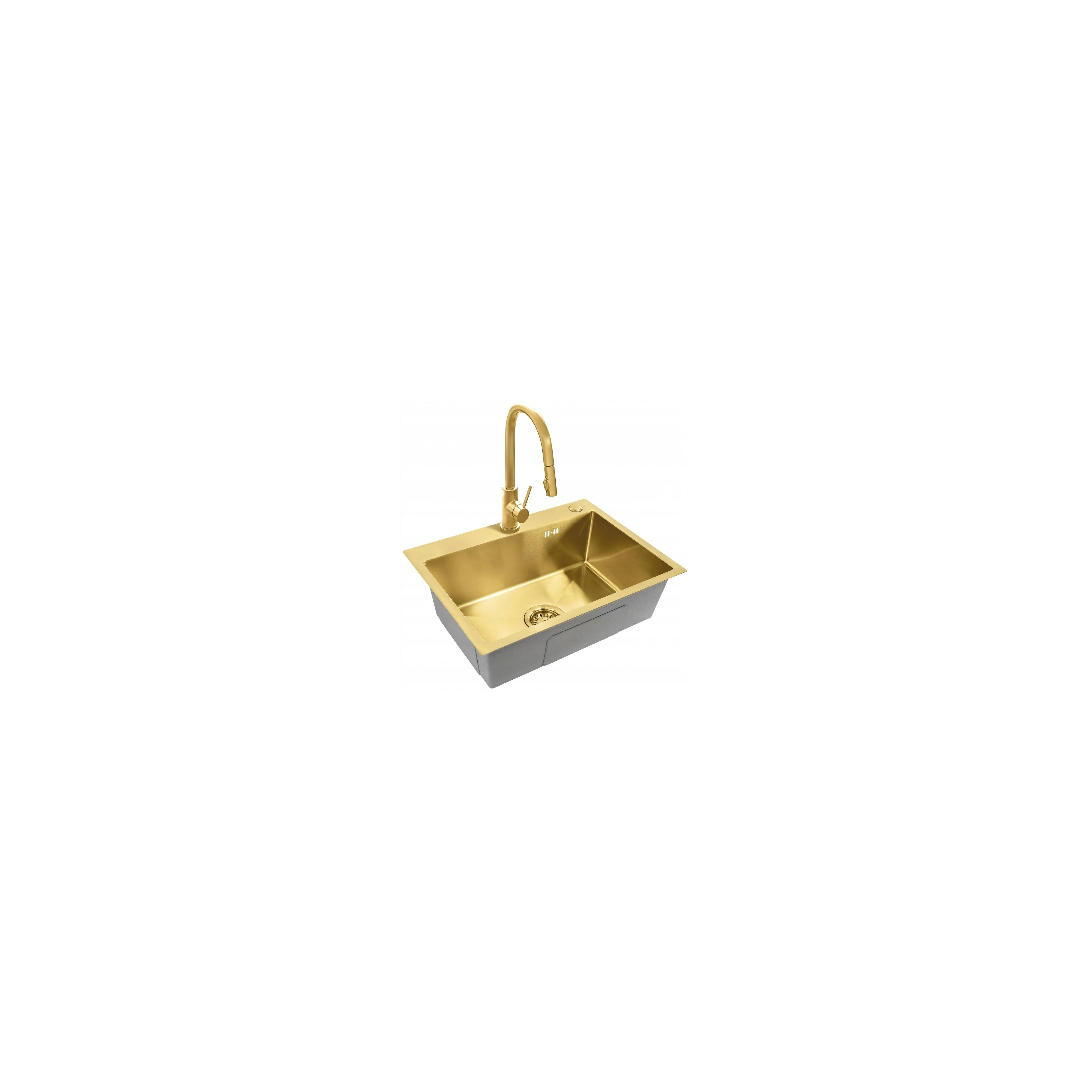 Chiuvetă inox Liam BRUSH GOLD