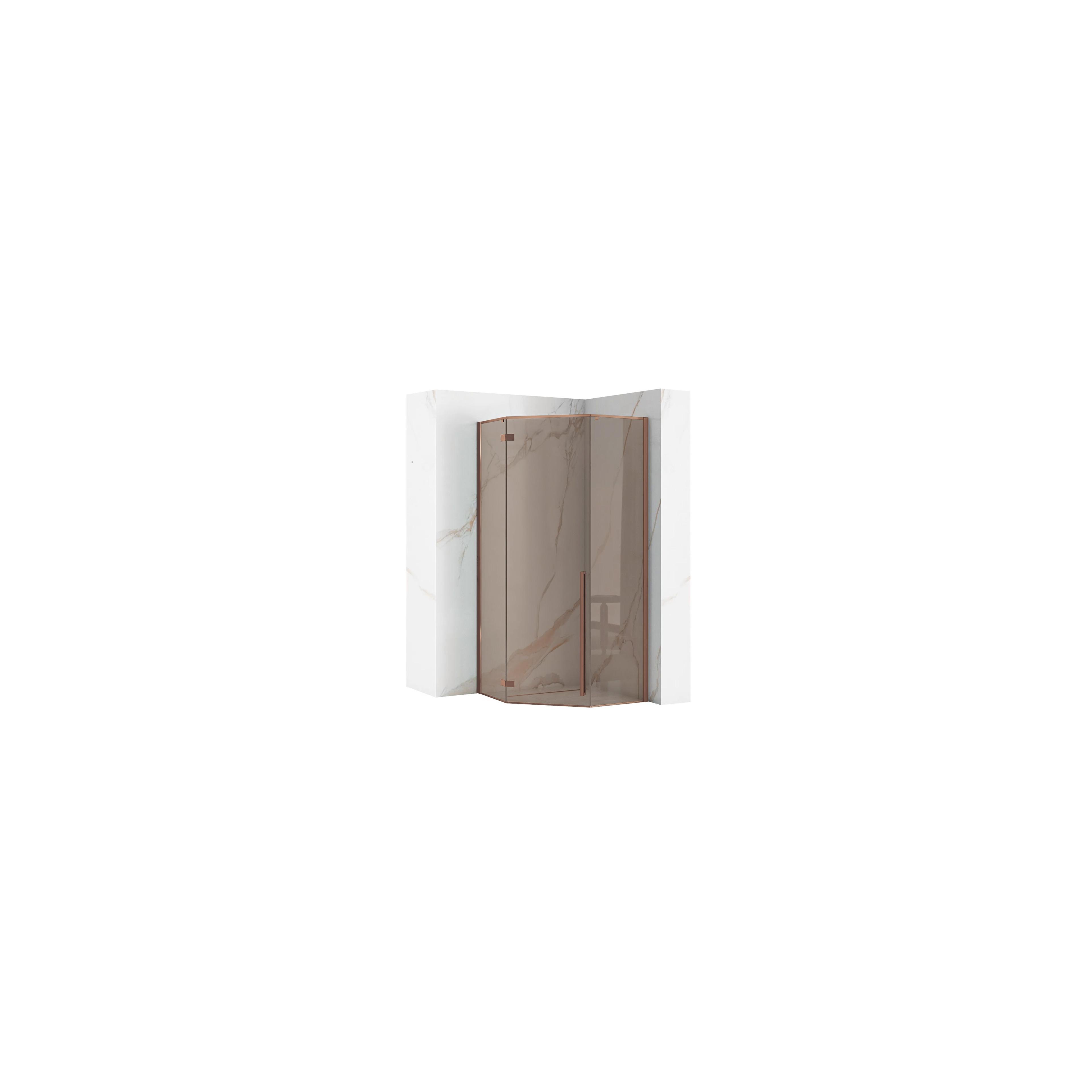 Cabine de douche DIAMOND 90x90 COPPER BRUSH