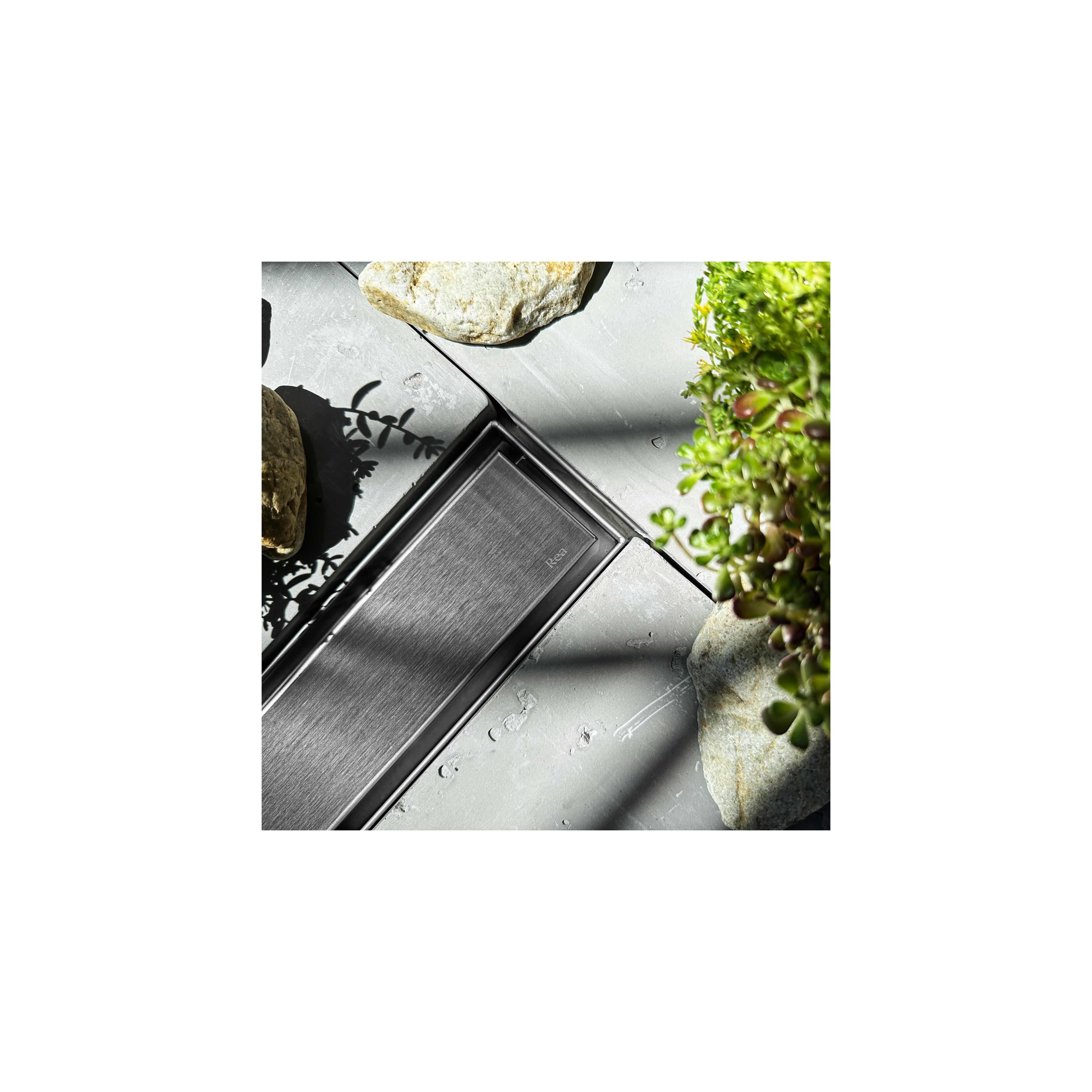 Drain linéaire REA NEOX PRO Nickiel Brush 80