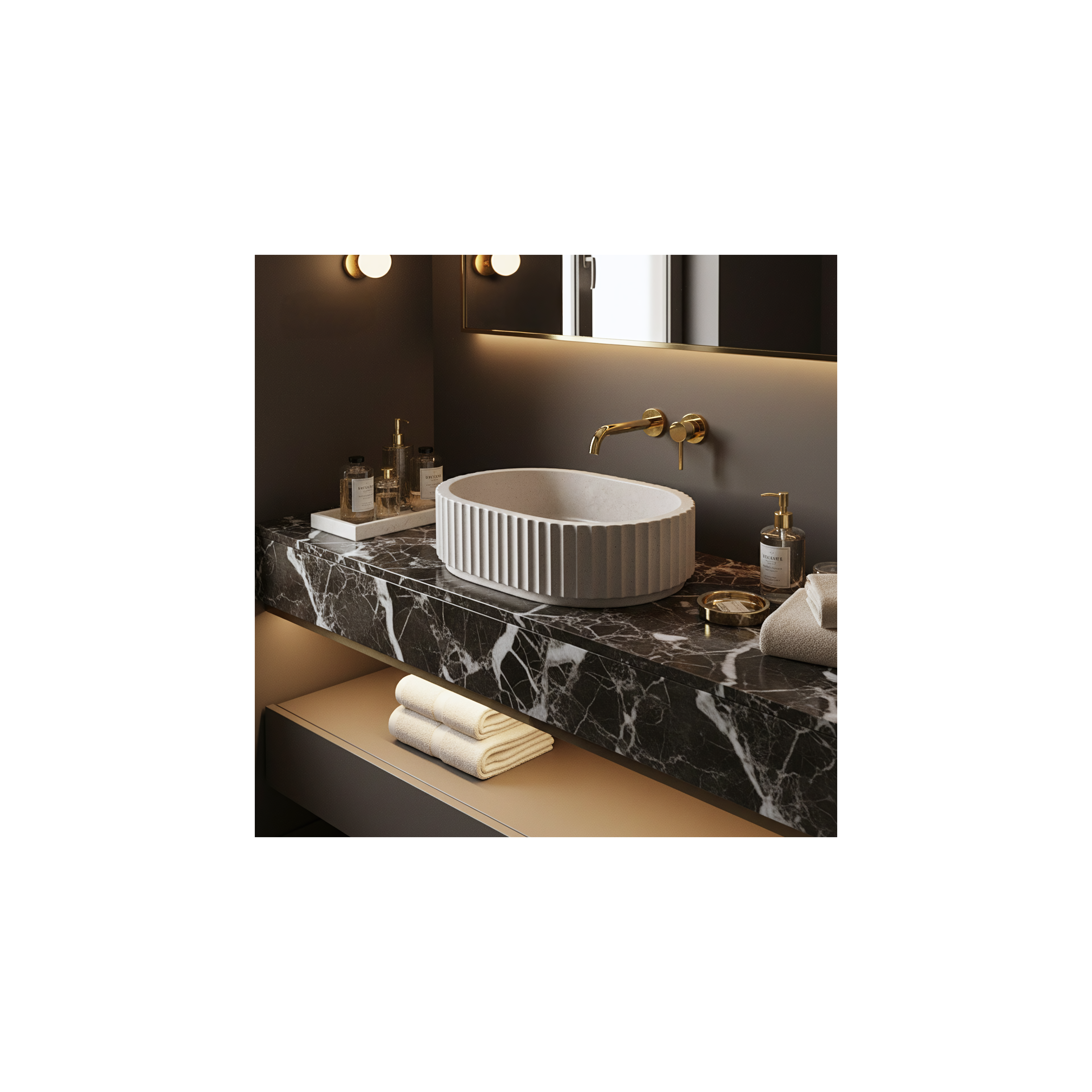 Countertop Basin Rea Margaret Beige